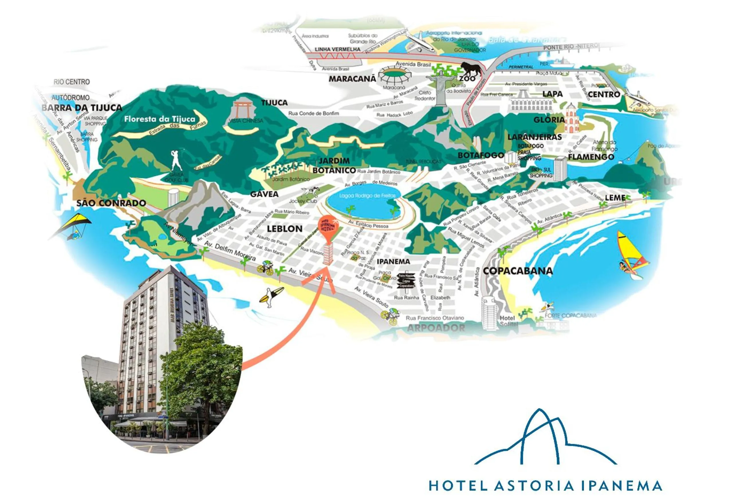 Nearby landmark in Hotel Astoria Ipanema - antigo Mar Ipanema