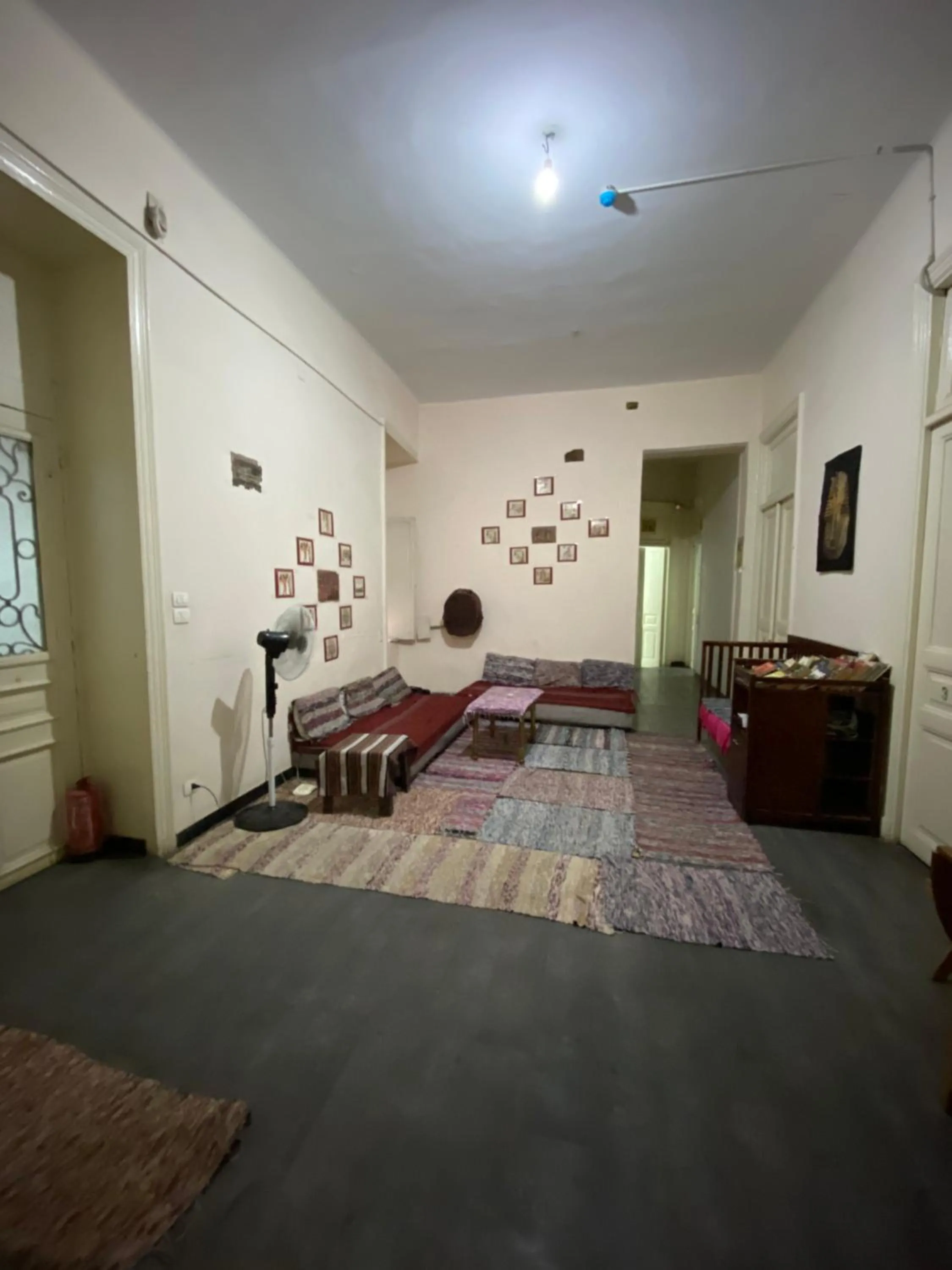Seating area, Bed in cairo central house