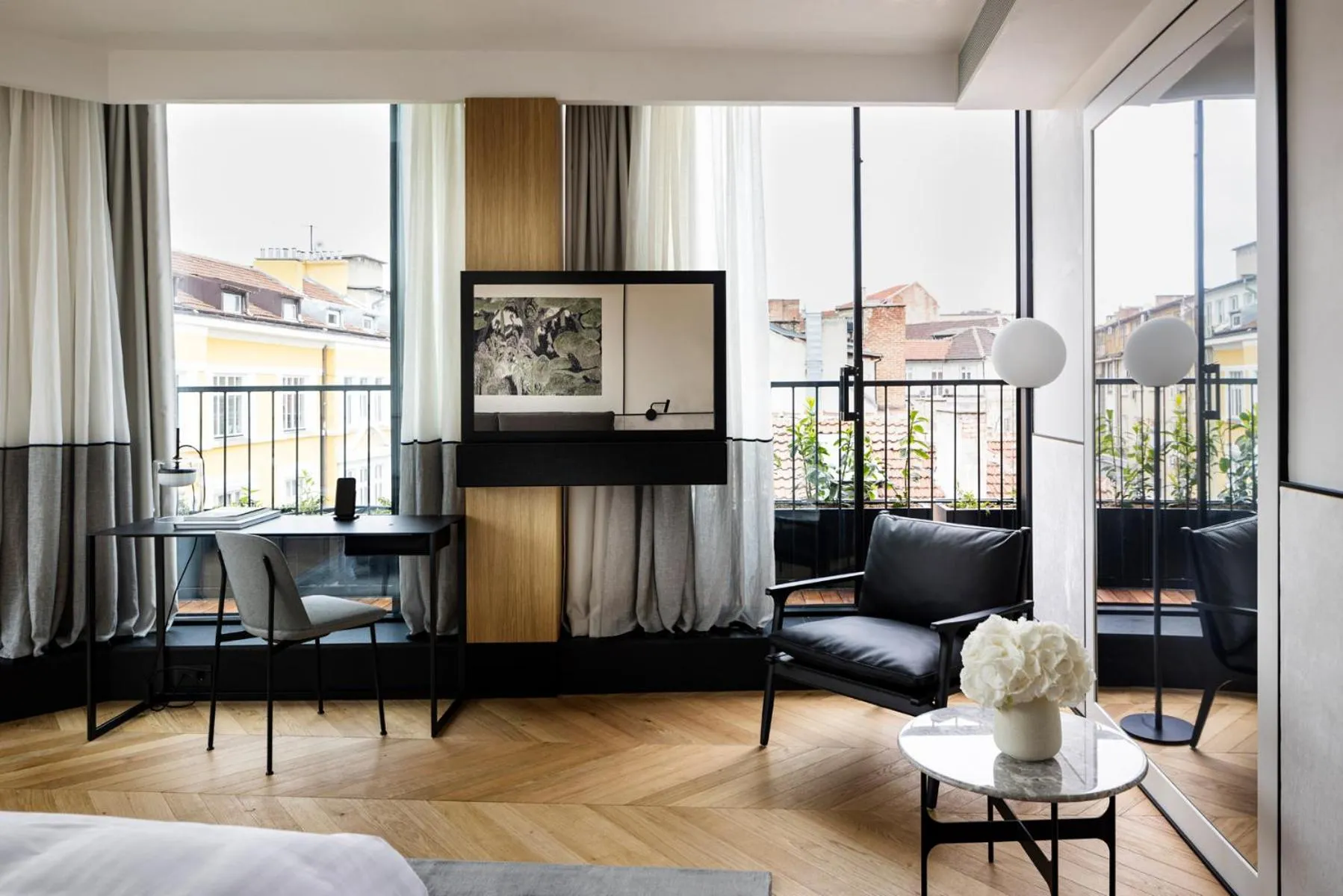 Seating area in Juno Hotel Sofia, a Member of Design Hotels