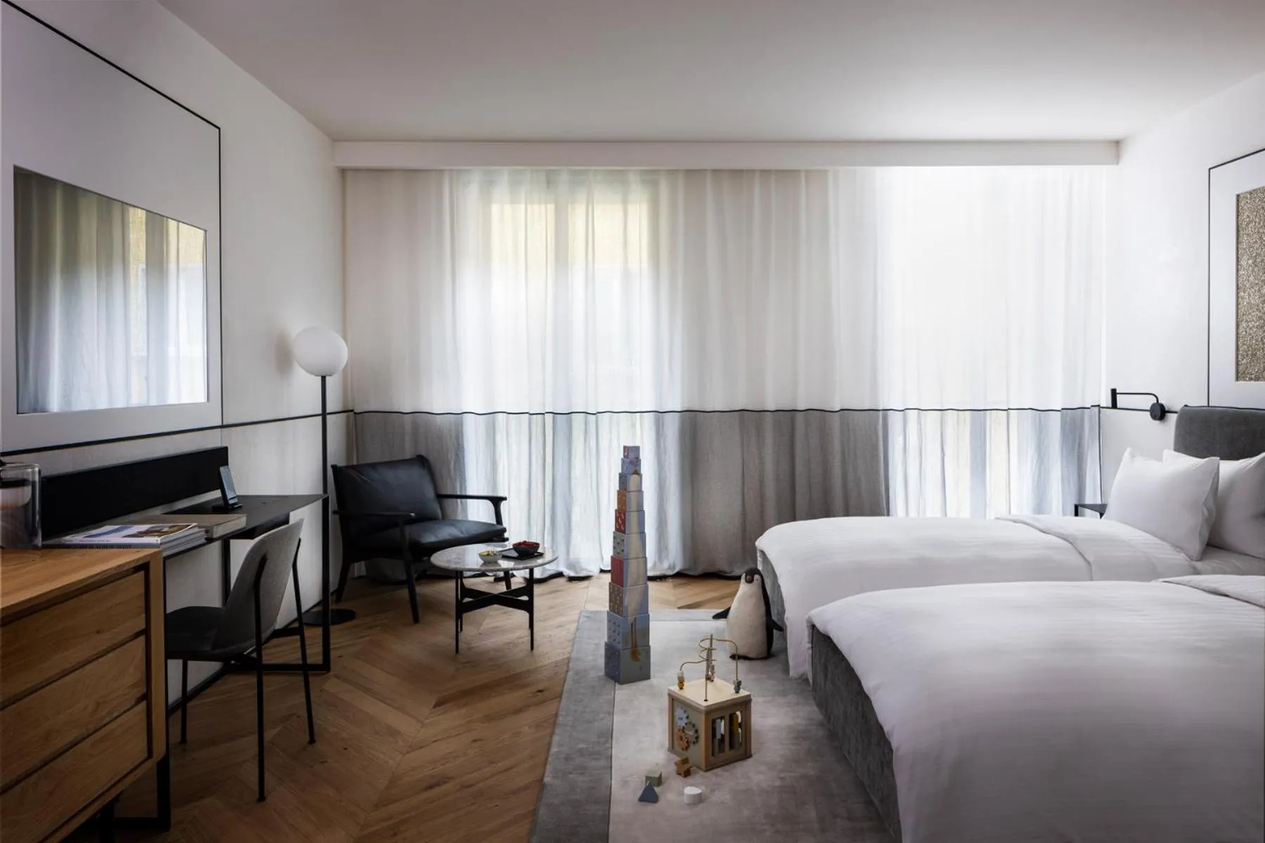 Bed in Juno Hotel Sofia, a Member of Design Hotels
