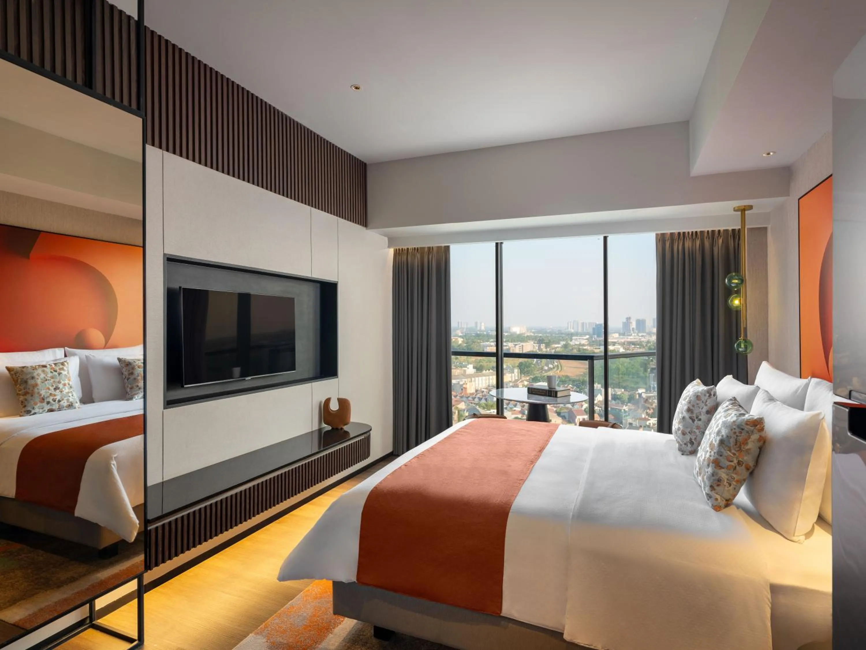 Bed in Herloom Hotel & Residence BSD Tangerang