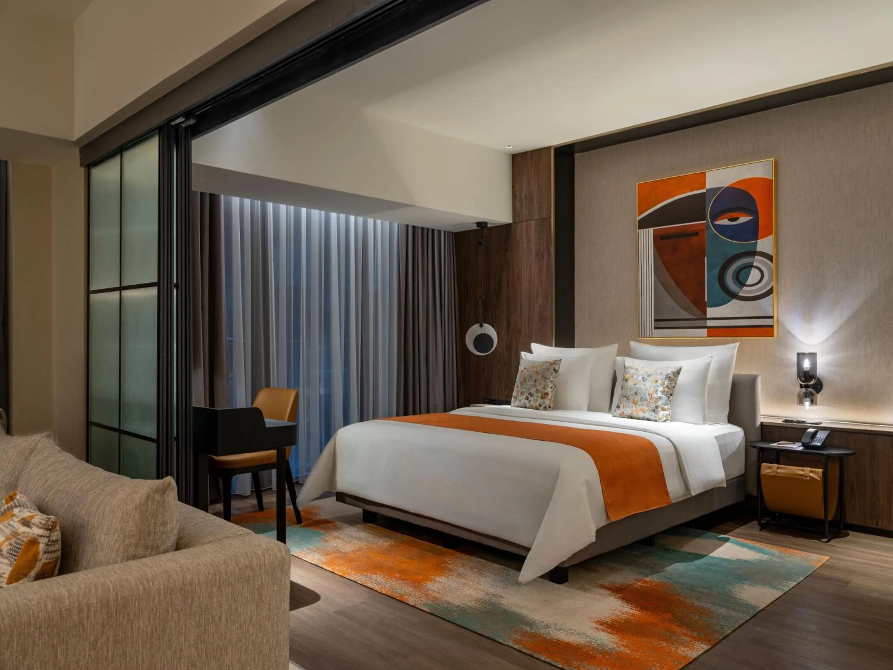 Bed in Herloom Hotel & Residence BSD Tangerang