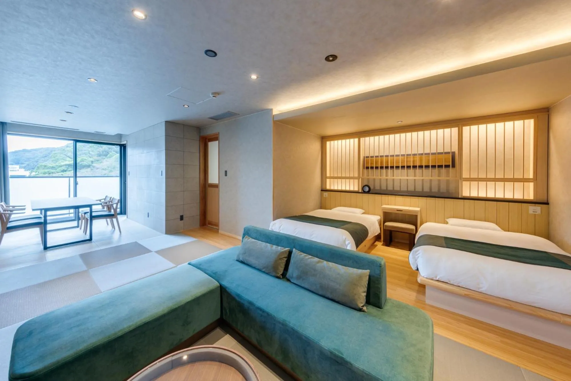 Photo of the whole room, Bed in UreshinoOnsen URESHINO YADOYA