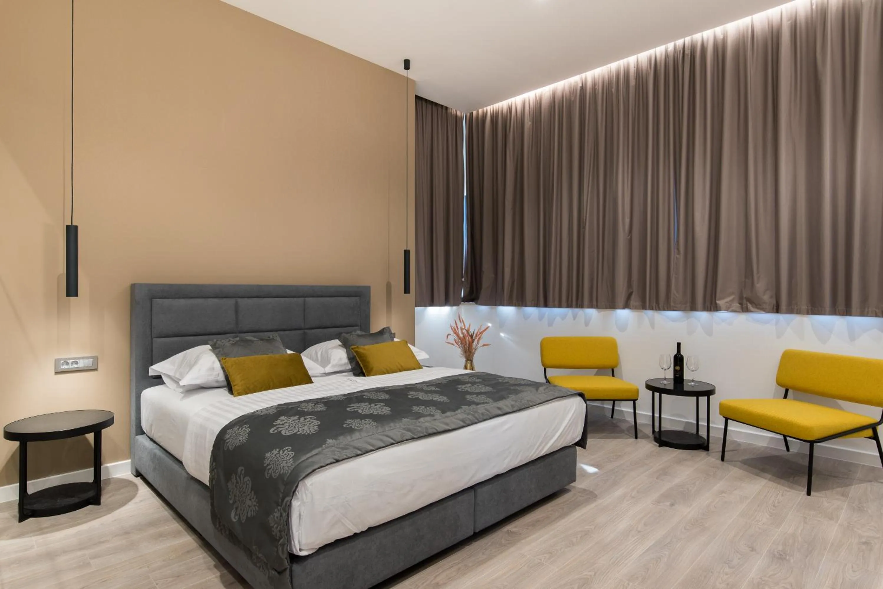 Bed in Seascape Luxury Rooms