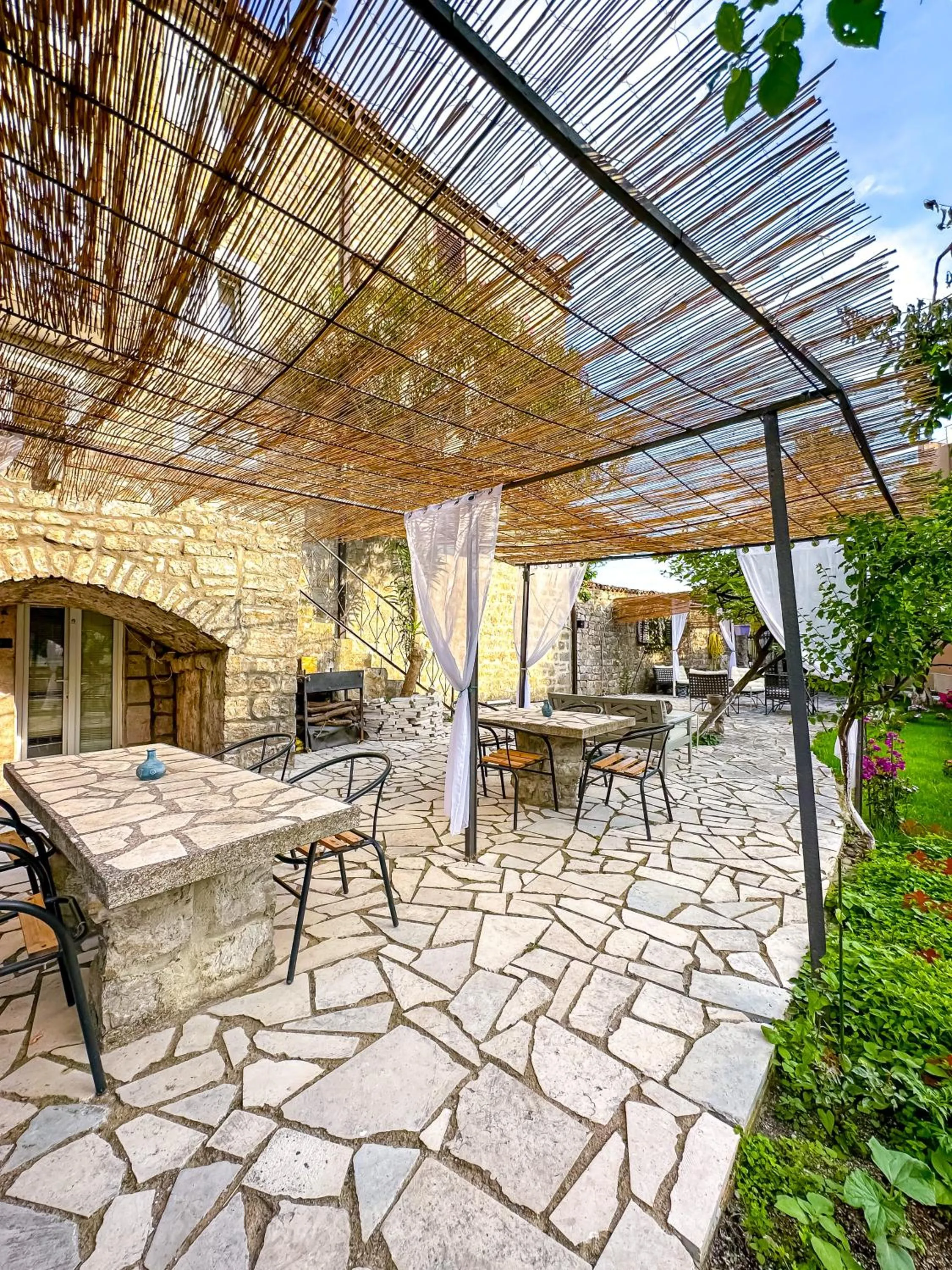 Seating area in Serenita Stone House
