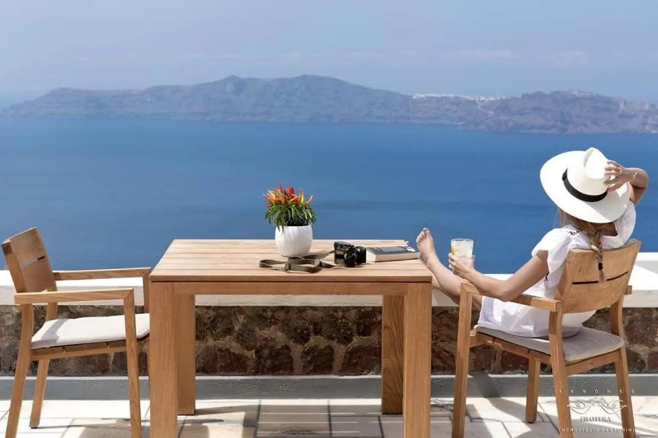 Pool view in Xenones Filotera