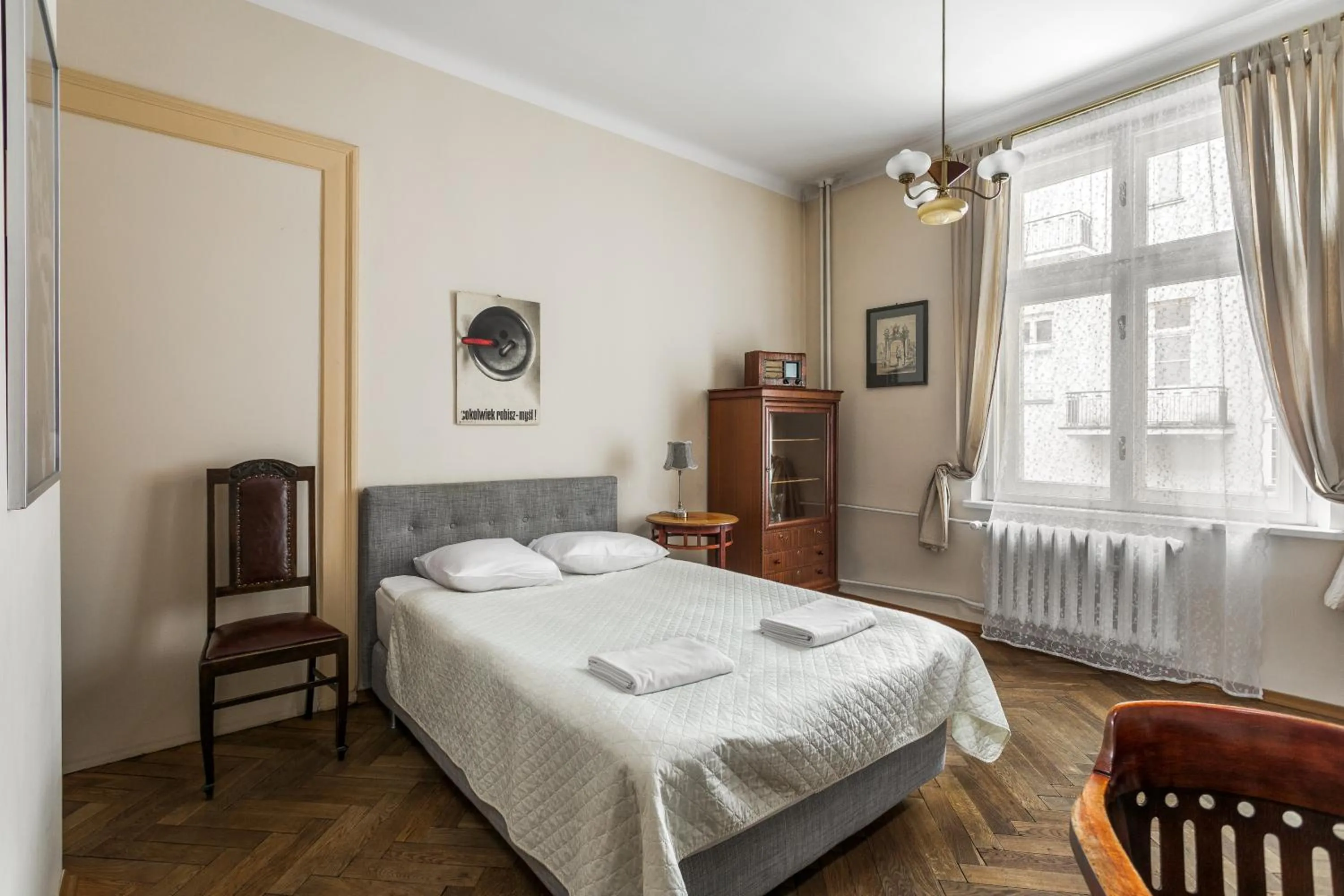 Bed in The Spiski Palace Apartments