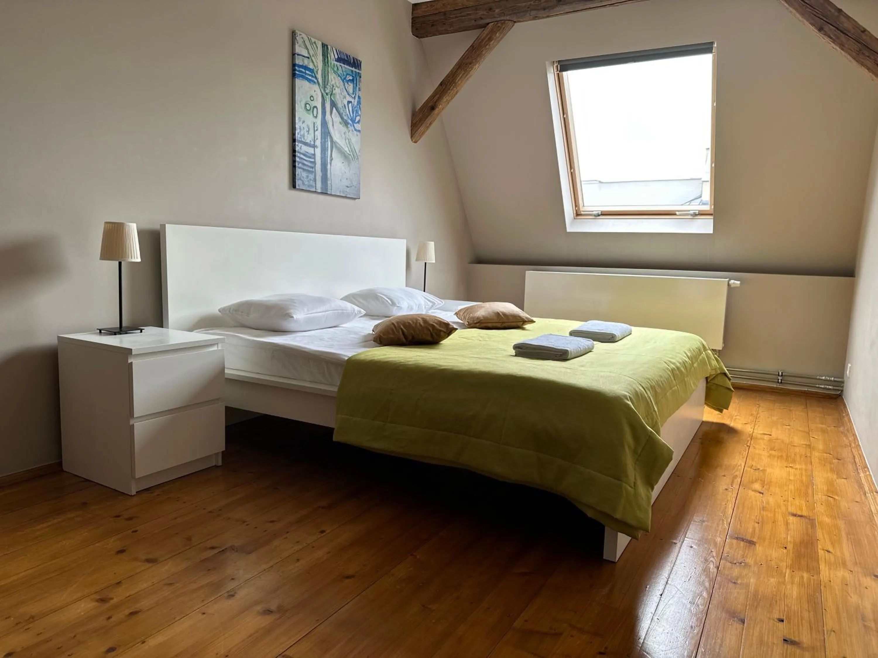 Bed in The Spiski Palace Apartments