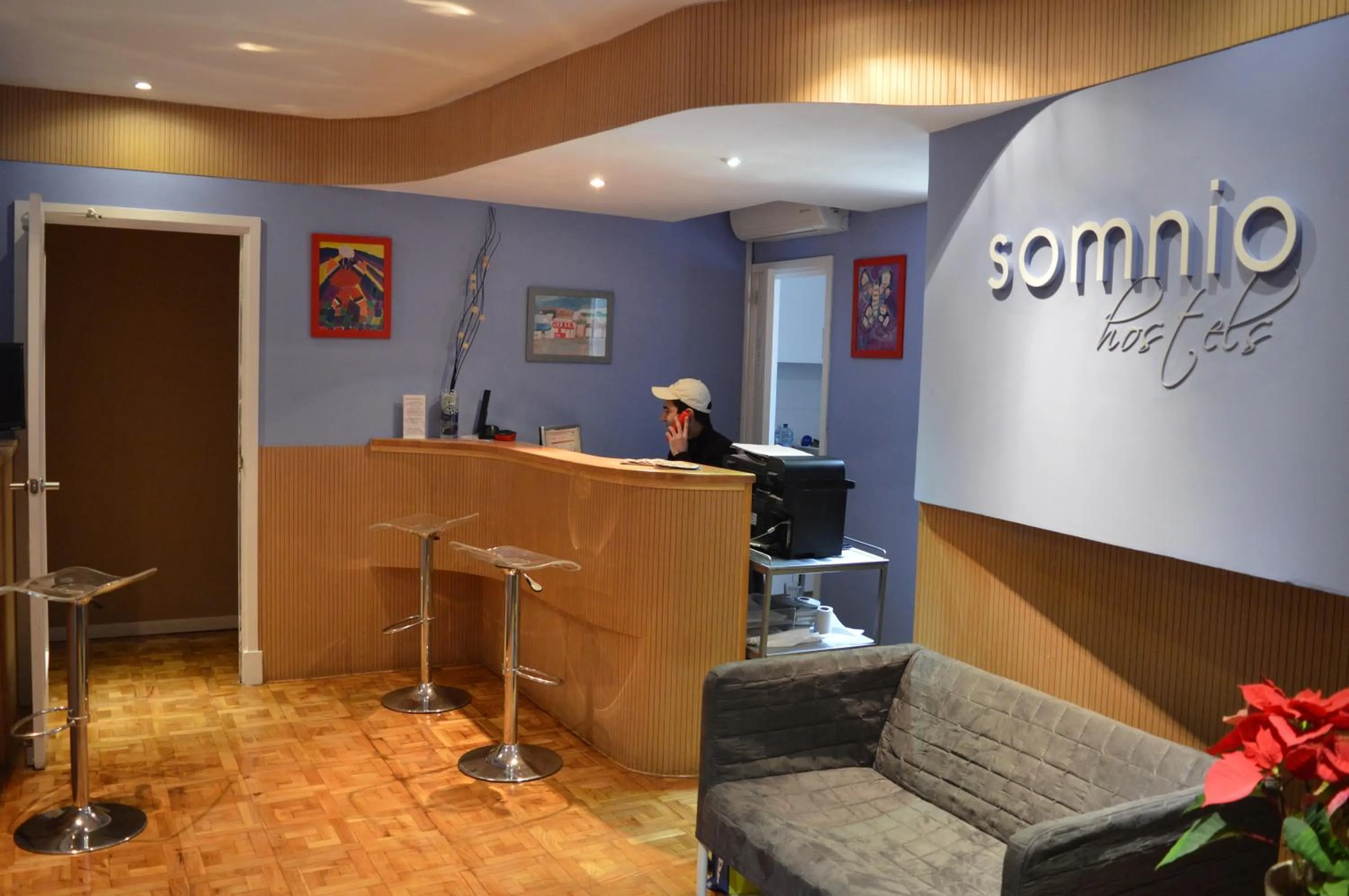 Lobby or reception in Somnio Hostels