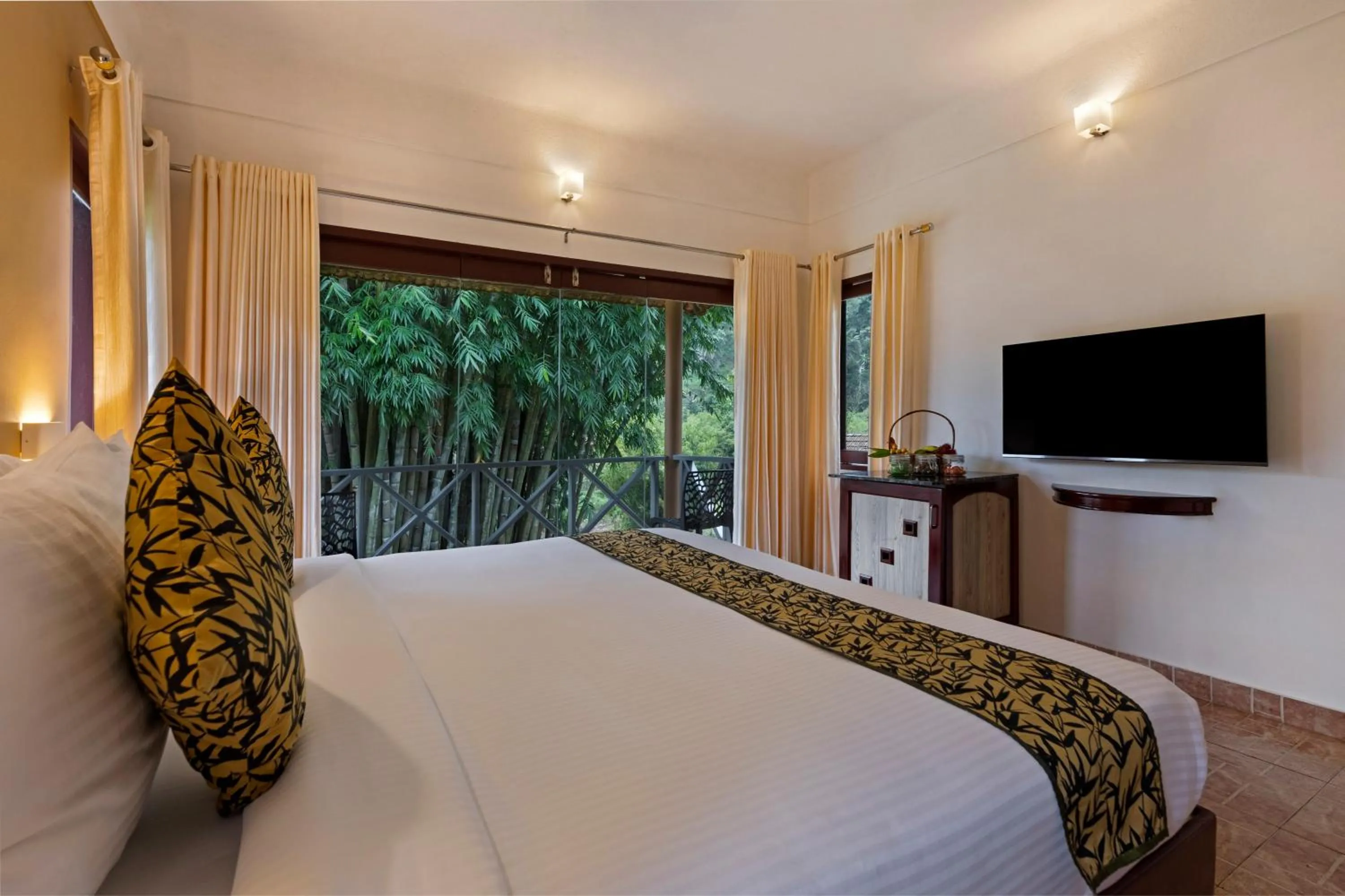 Bed in Sterling Vythiri Wayanad