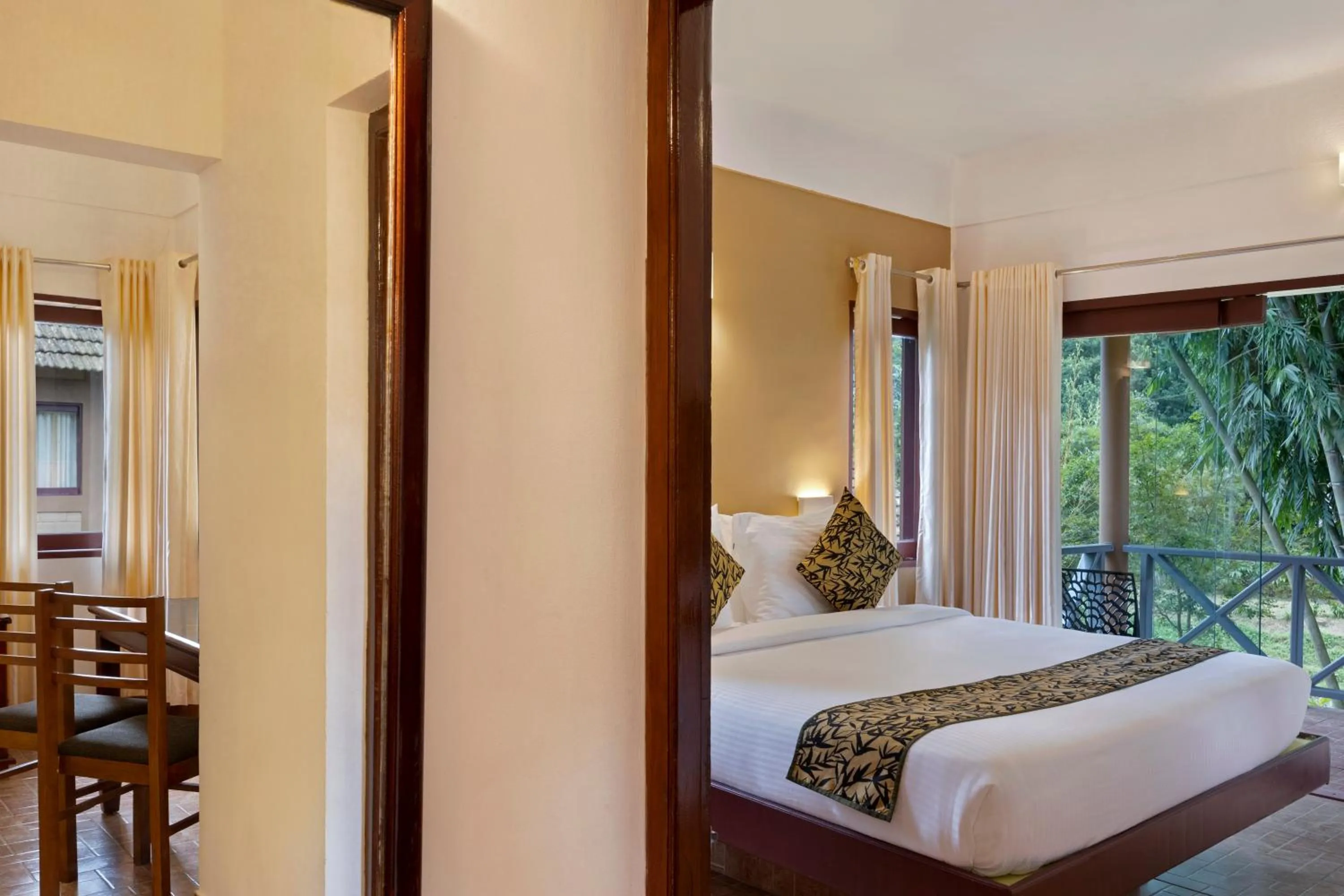 Bed in Sterling Vythiri Wayanad