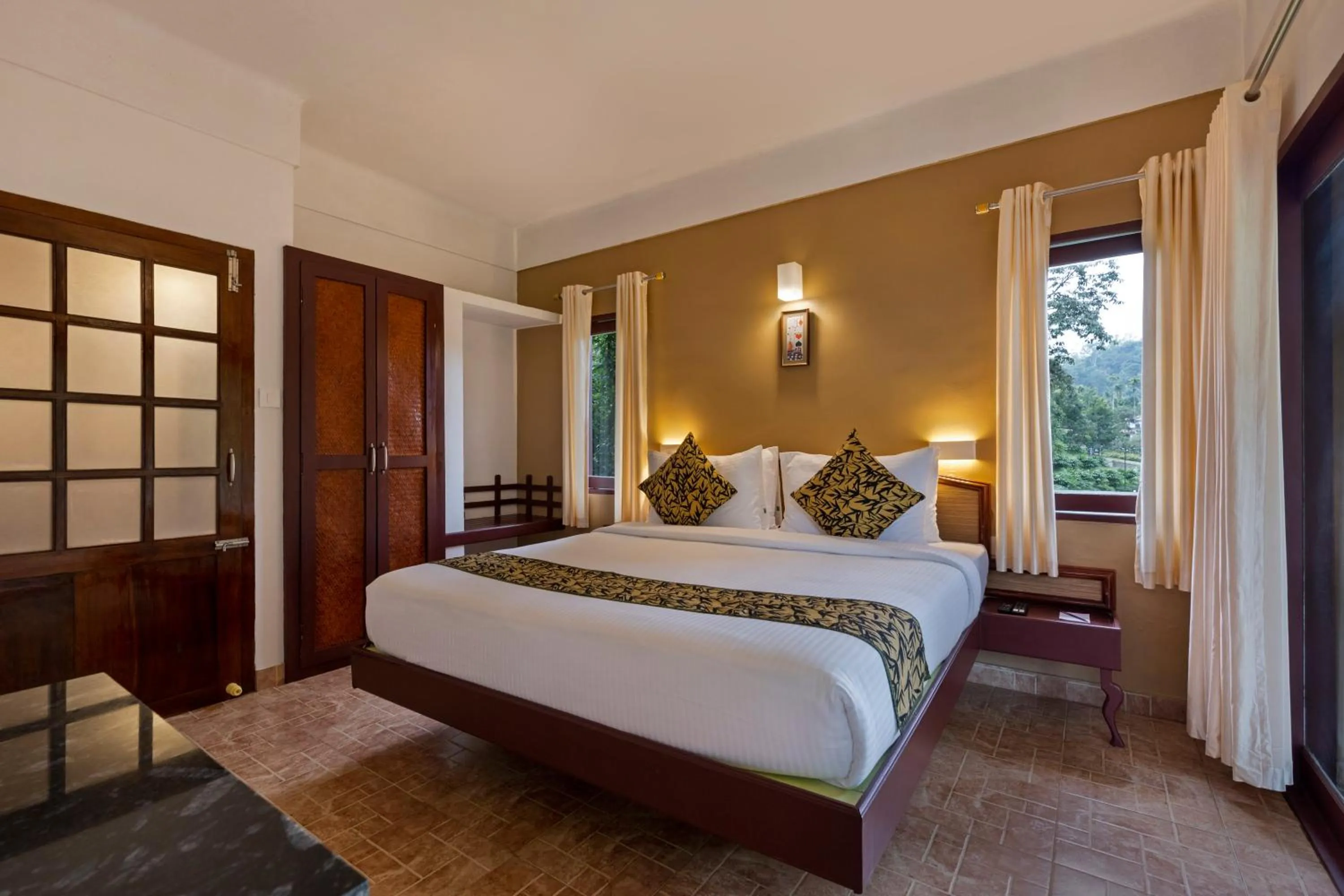 Bed in Sterling Vythiri Wayanad