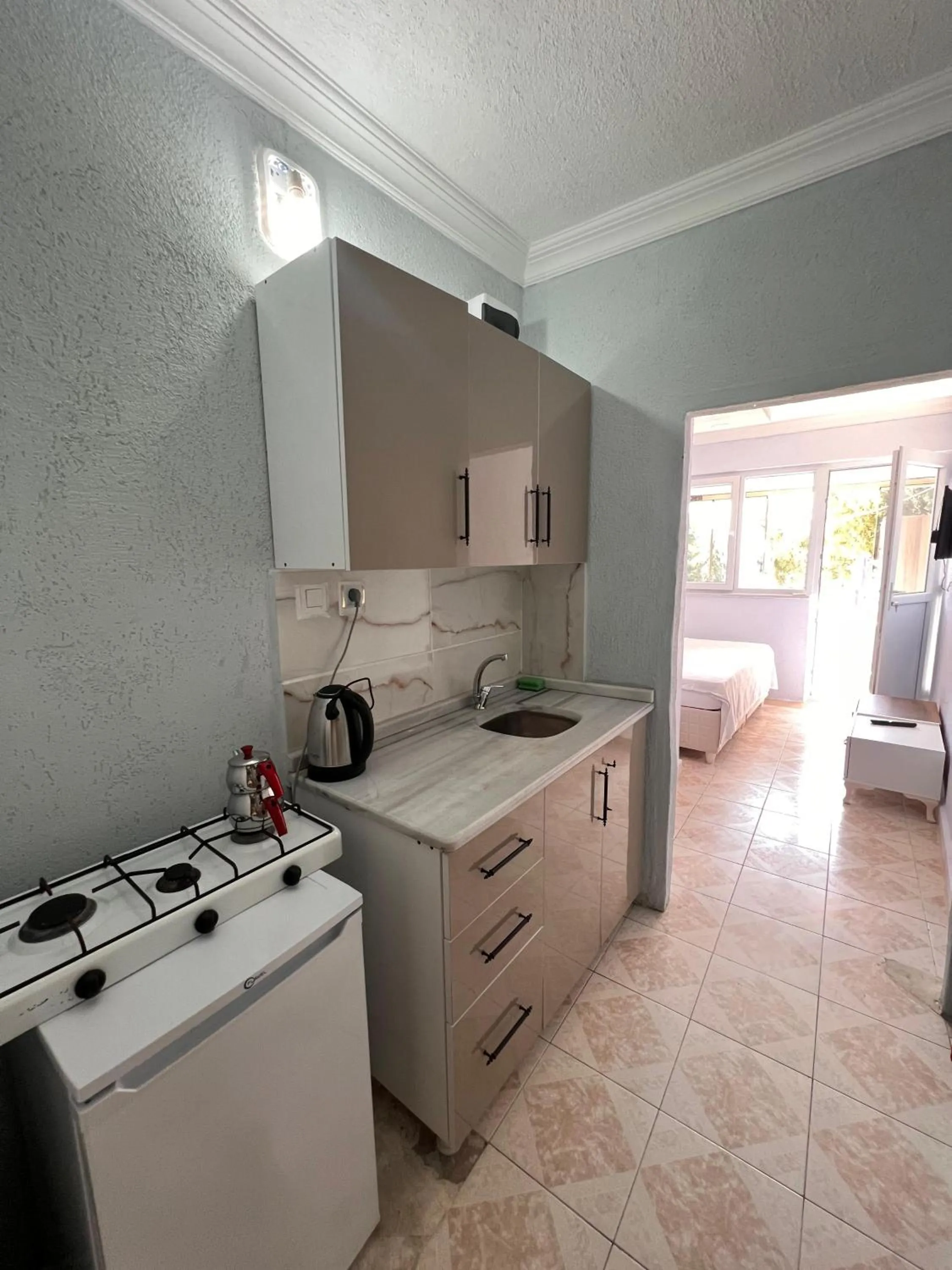 Kitchen or kitchenette in Avşar Apart Motel