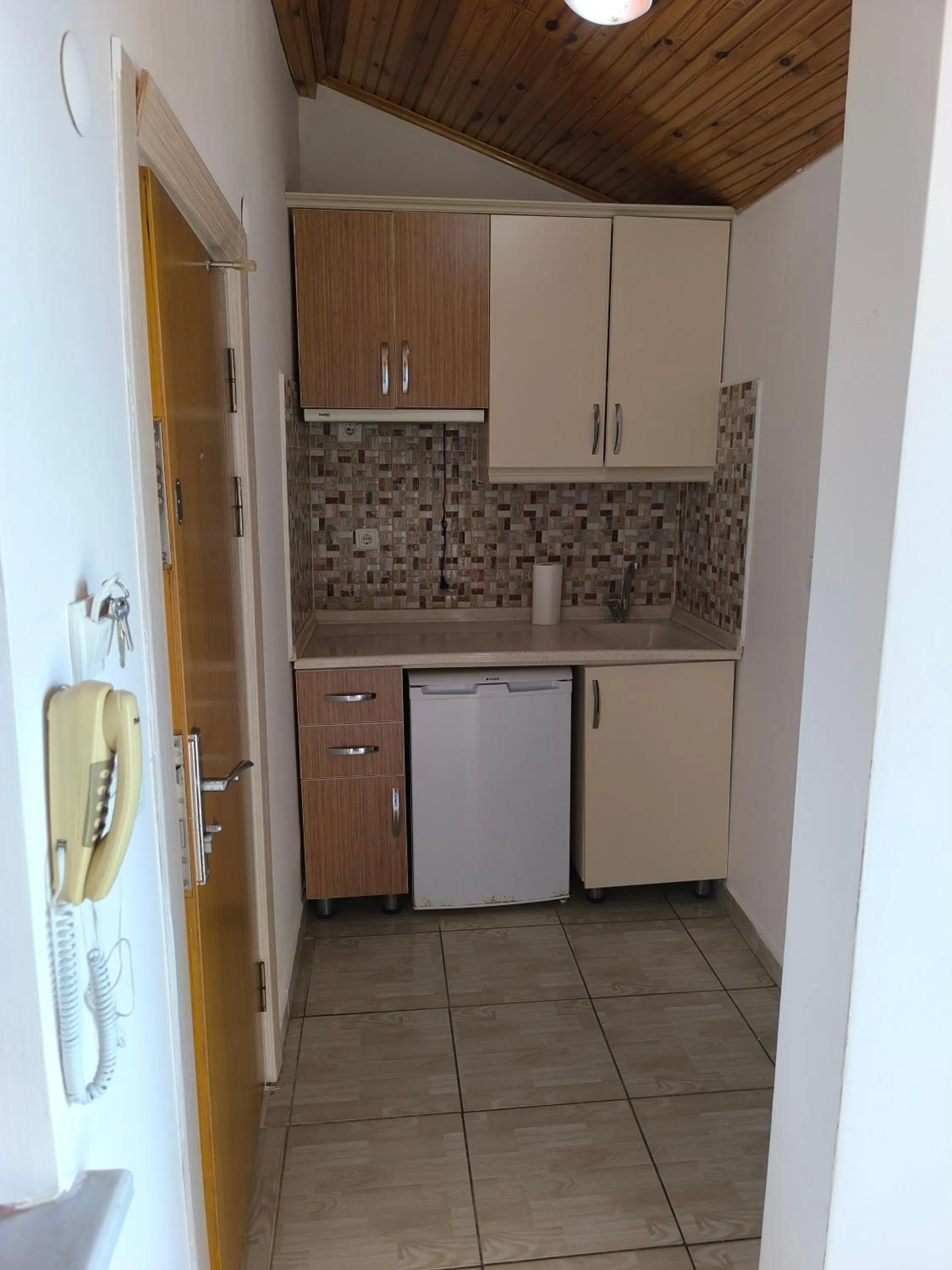 Kitchen or kitchenette in Avşar Apart Motel