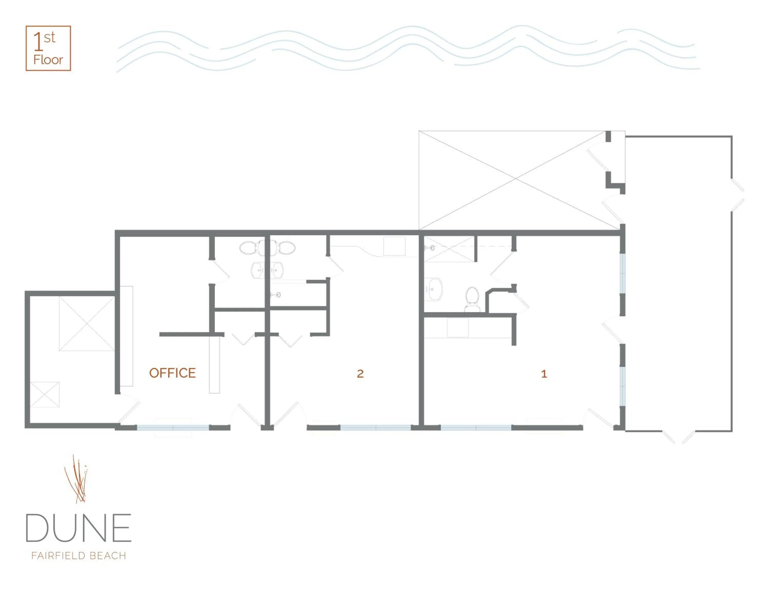 Floor plan in DUNE Fairfield Beach