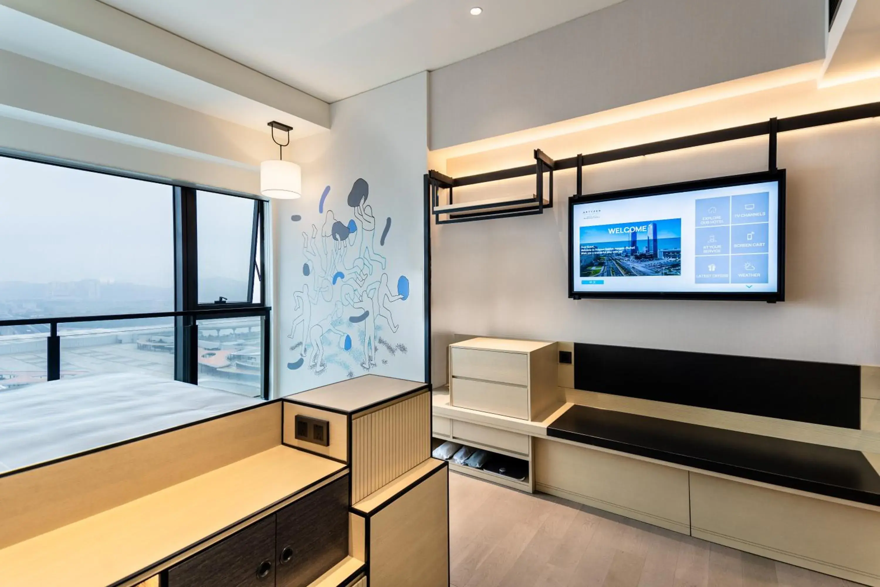 Photo of the whole room, Bed in Artyzen Habitat Hengqin Zhuhai Photo of the whole room, Bed in Artyzen Habitat Hengqin Zhuhai