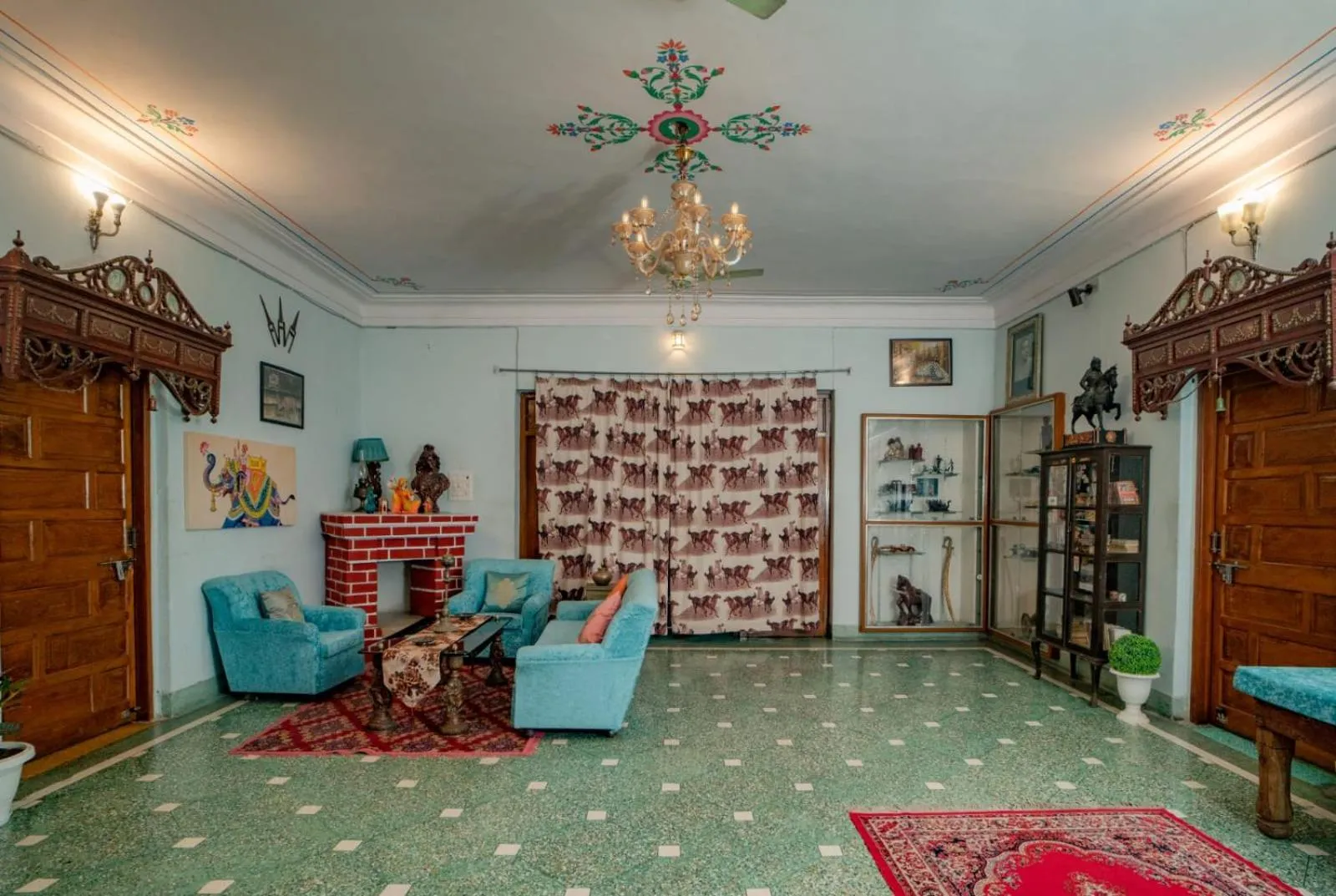 Lobby or reception in Hotel Ambavgarh Palace