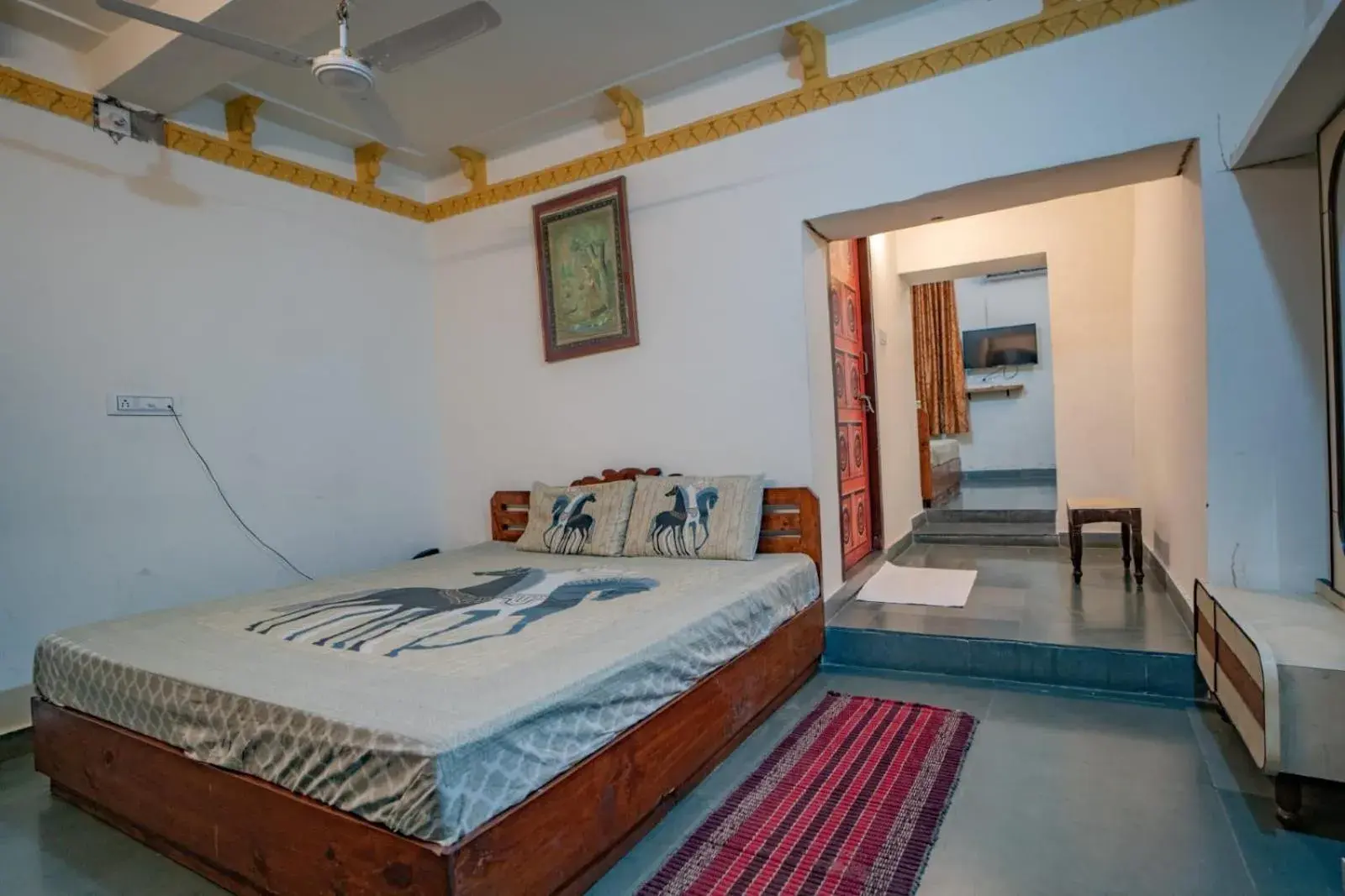 Photo of the whole room, Bed in Hotel Ambavgarh Palace Photo of the whole room, Bed in Hotel Ambavgarh Palace