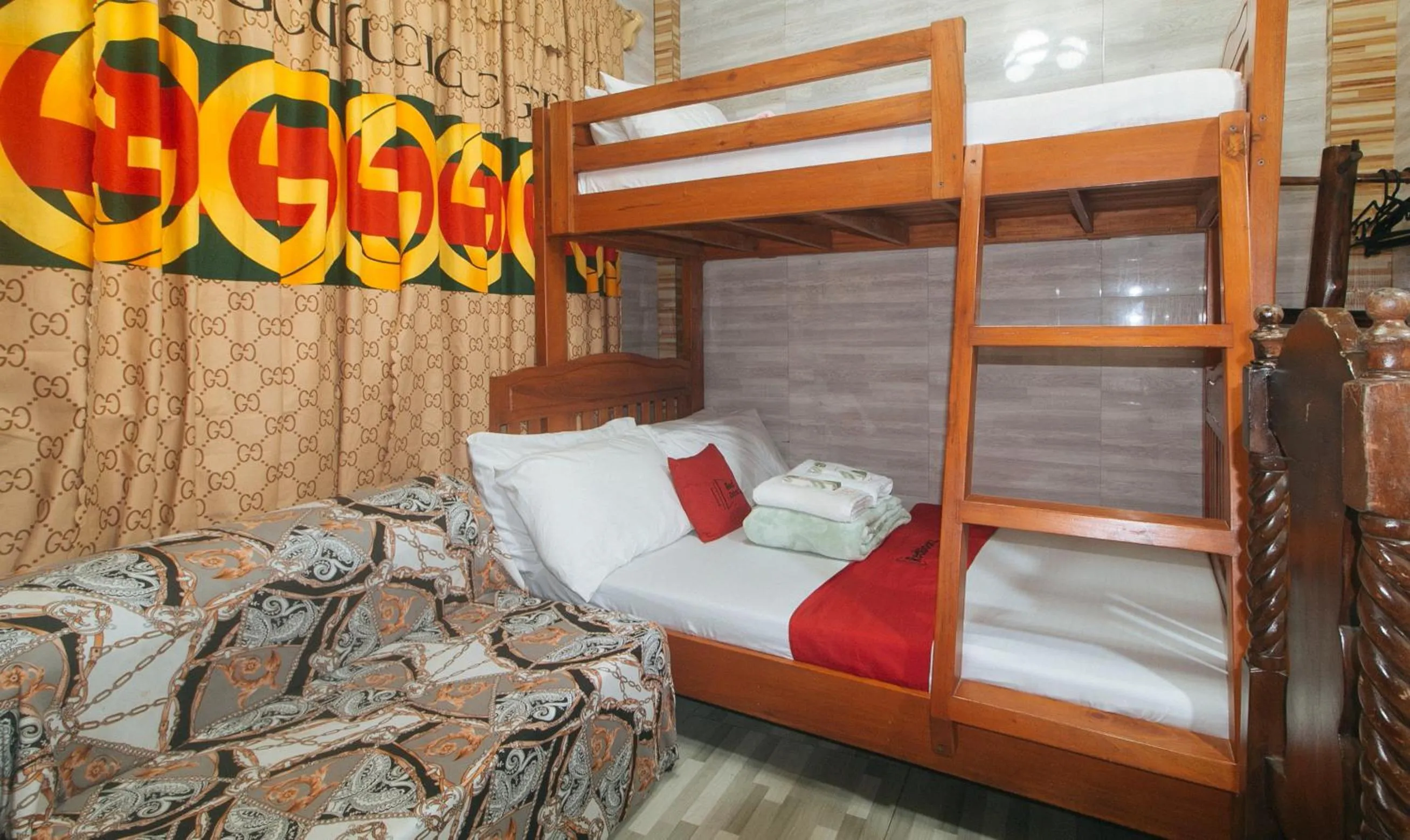 Photo of the whole room, Bed in RedDoorz Hostel @ Faes Transient House