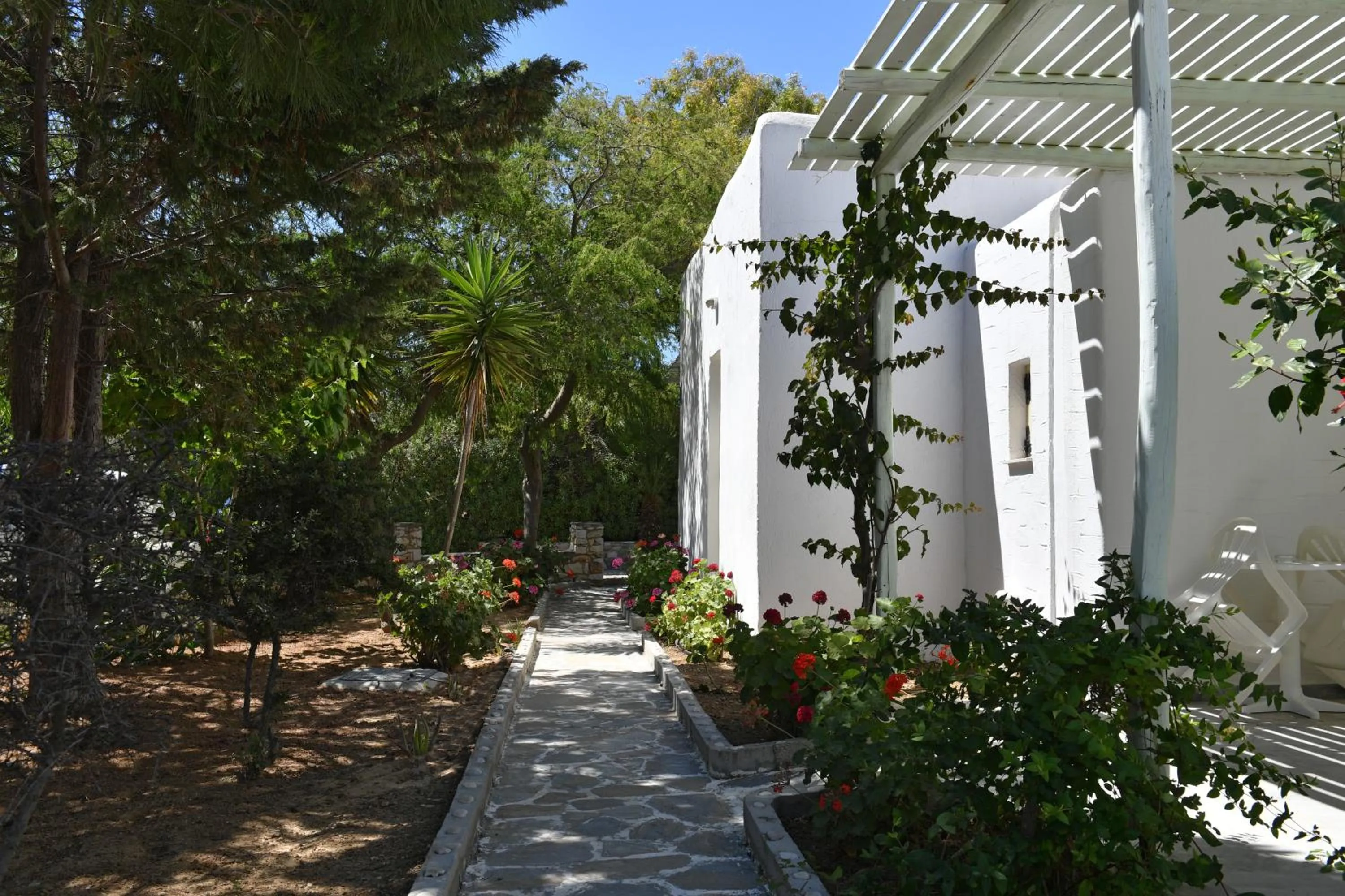 Garden in Surfing Beach Village Paros