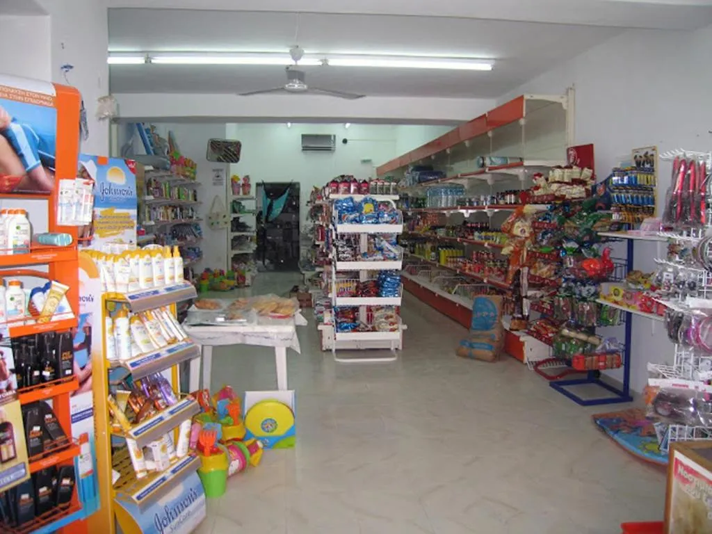 On-site shops in Surfing Beach Village Paros