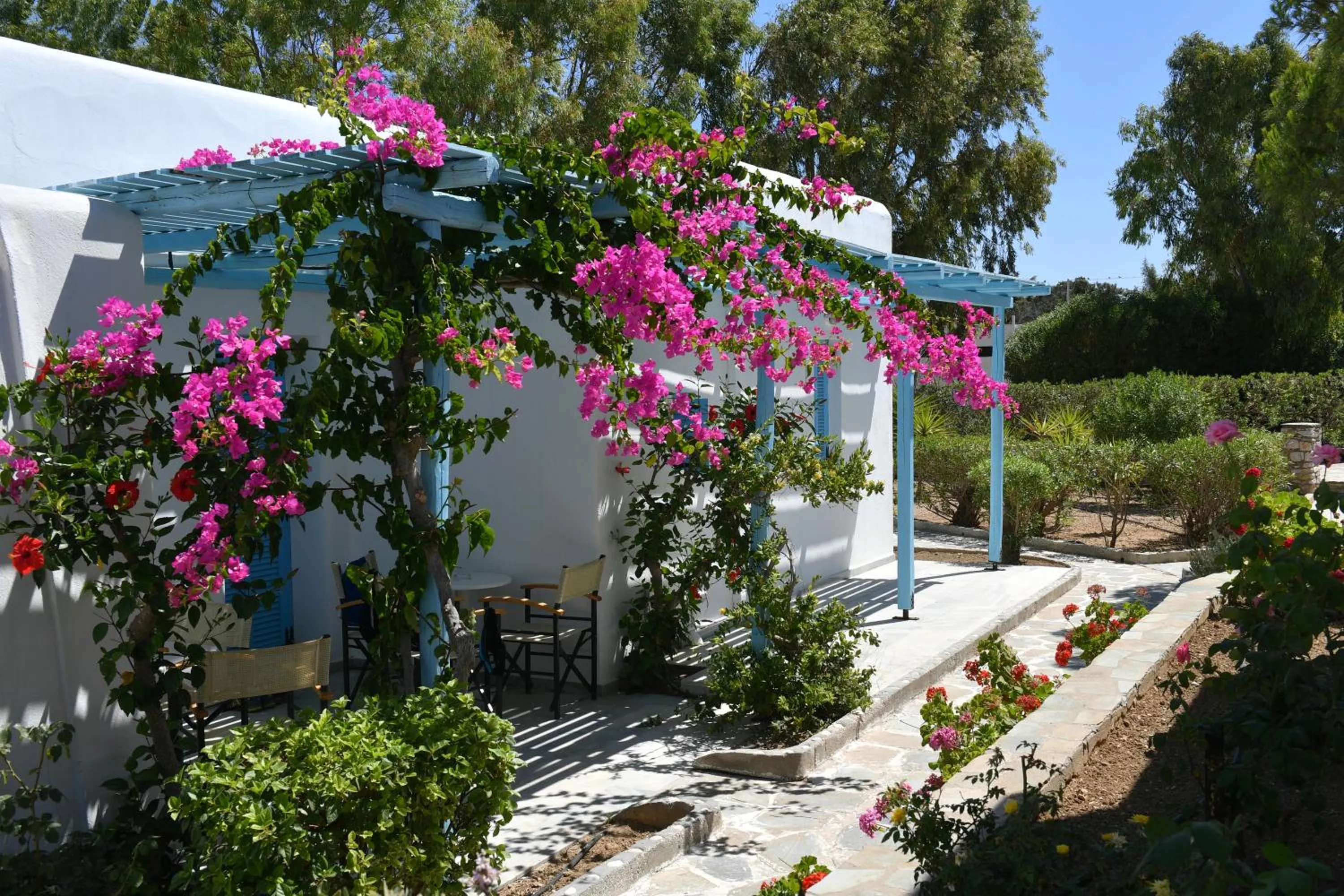 Garden in Surfing Beach Village Paros