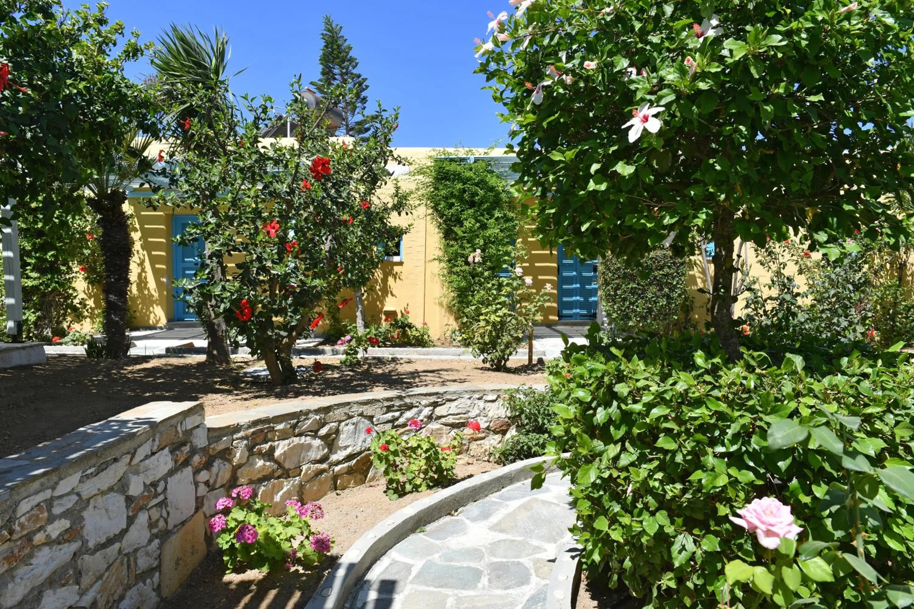 Garden in Surfing Beach Village Paros