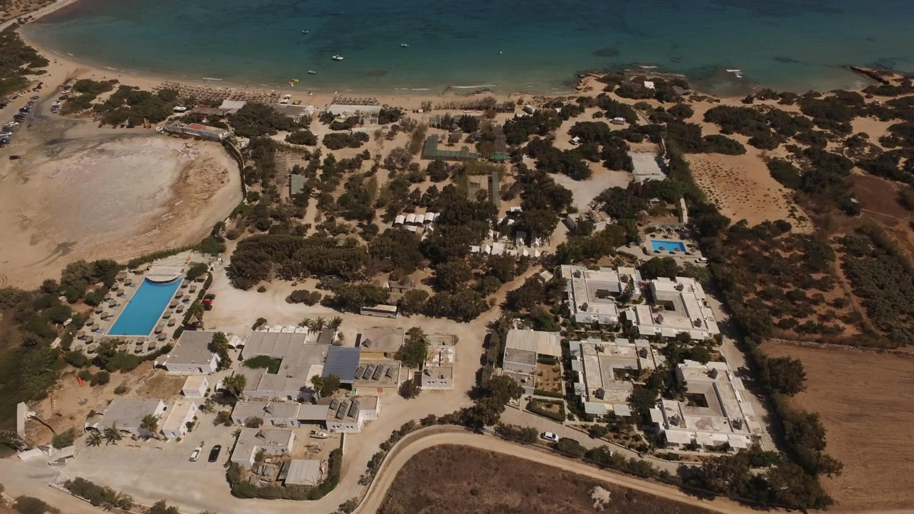 Property building in Surfing Beach Village Paros Property building in Surfing Beach Village Paros