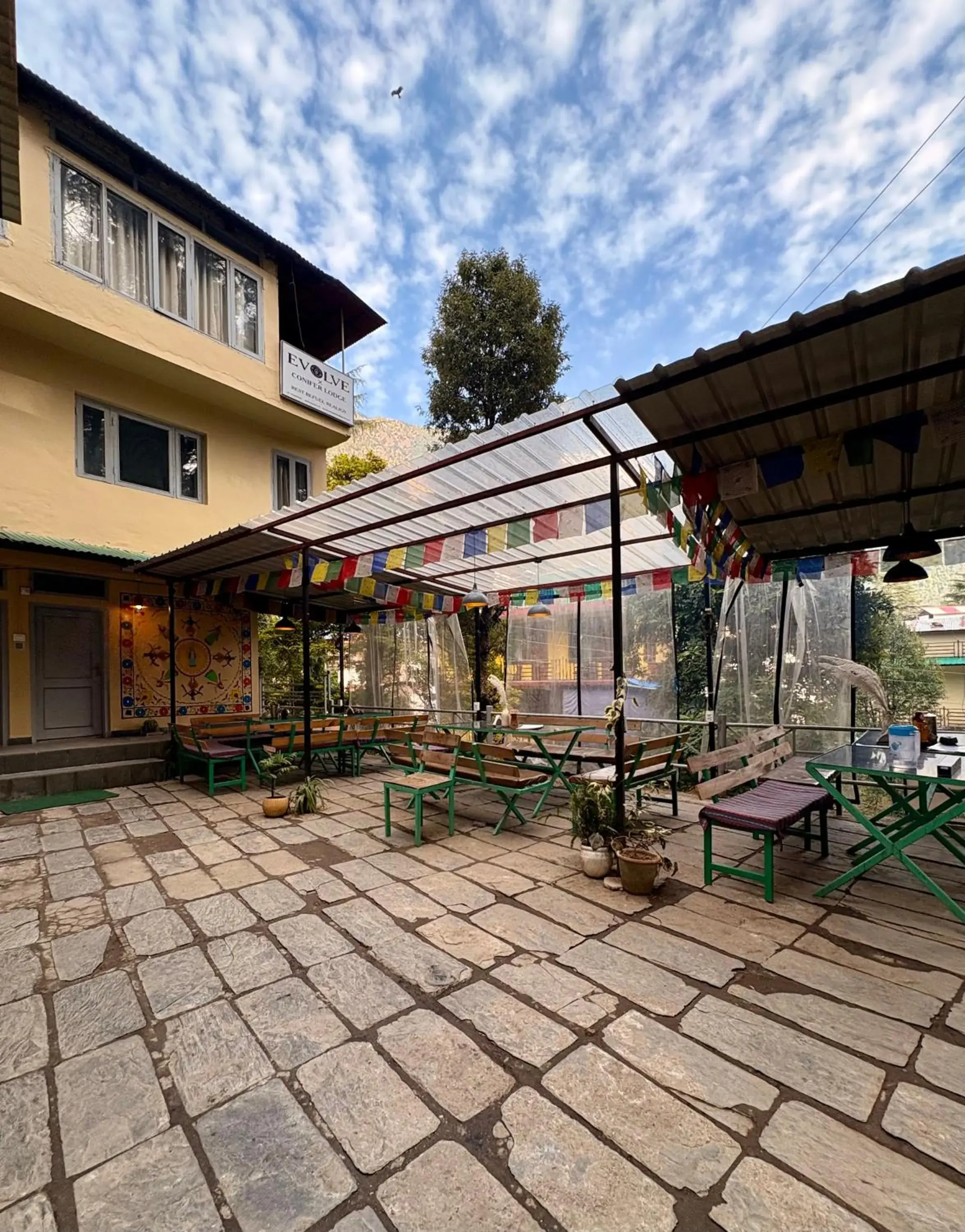 Property building in Eevolve Dharamkot - An Eco Hostel Property building in Eevolve Dharamkot - An Eco Hostel