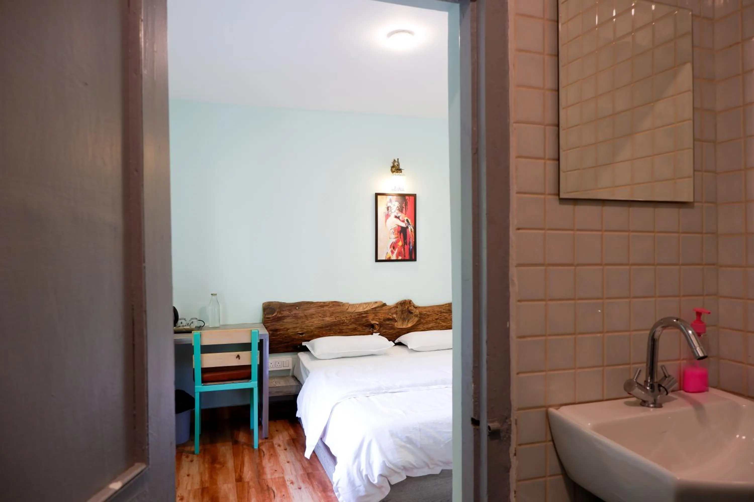 Photo of the whole room, Bed in Eevolve Dharamkot - An Eco Hostel