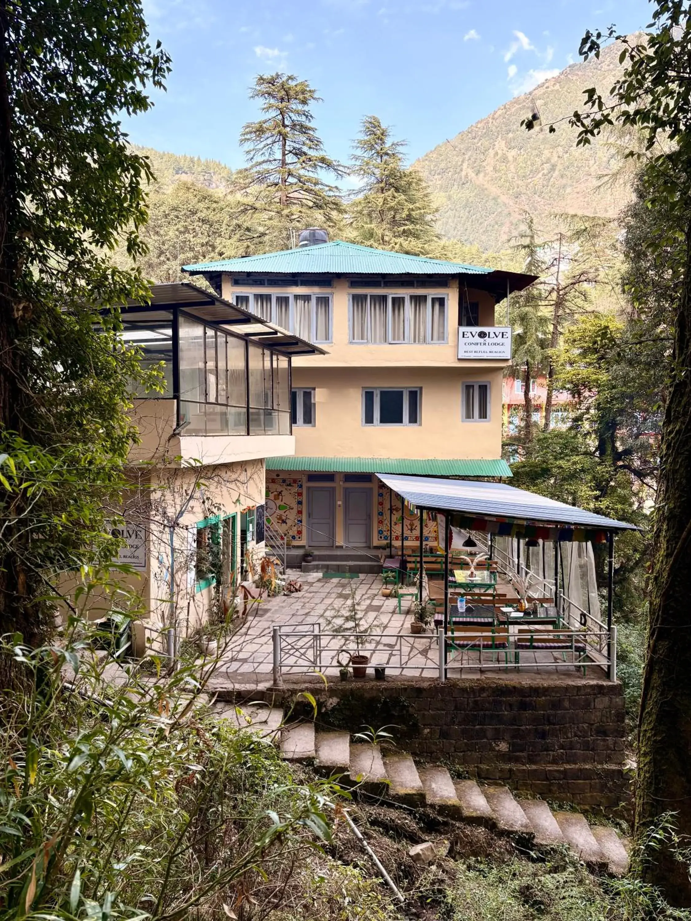 Property building in Eevolve Dharamkot - An Eco Hostel Property building in Eevolve Dharamkot - An Eco Hostel