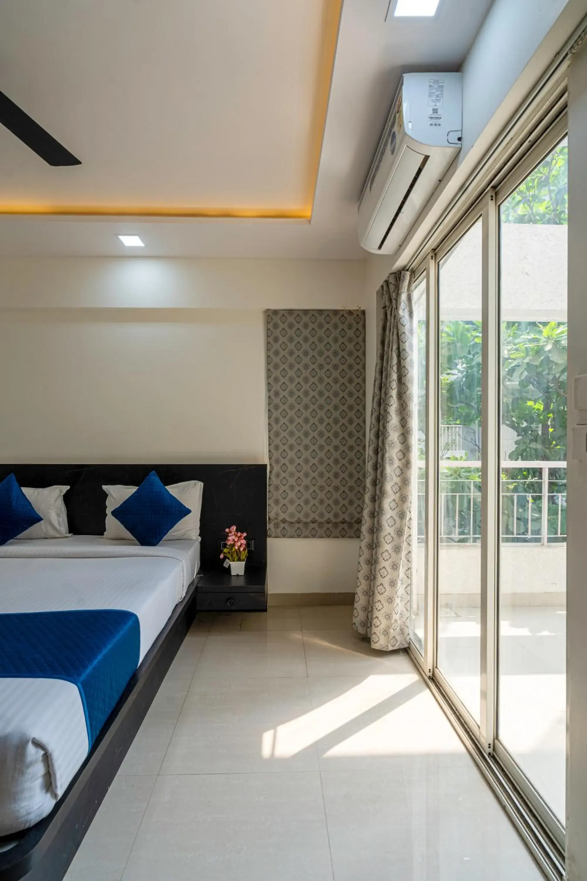 View (from property/room), Bed in StayBird - Silver Oak, An Apartment Hotel, Kharadi View (from property/room), Bed in StayBird - Silver Oak, An Apartment Hotel, Kharadi