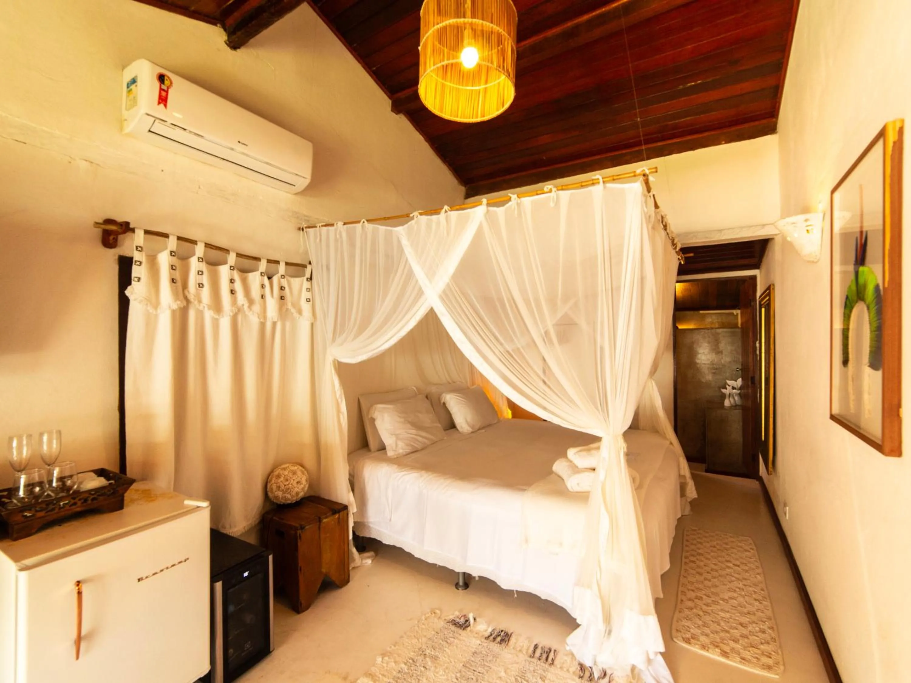 Bed in Pousada Casa da Praia