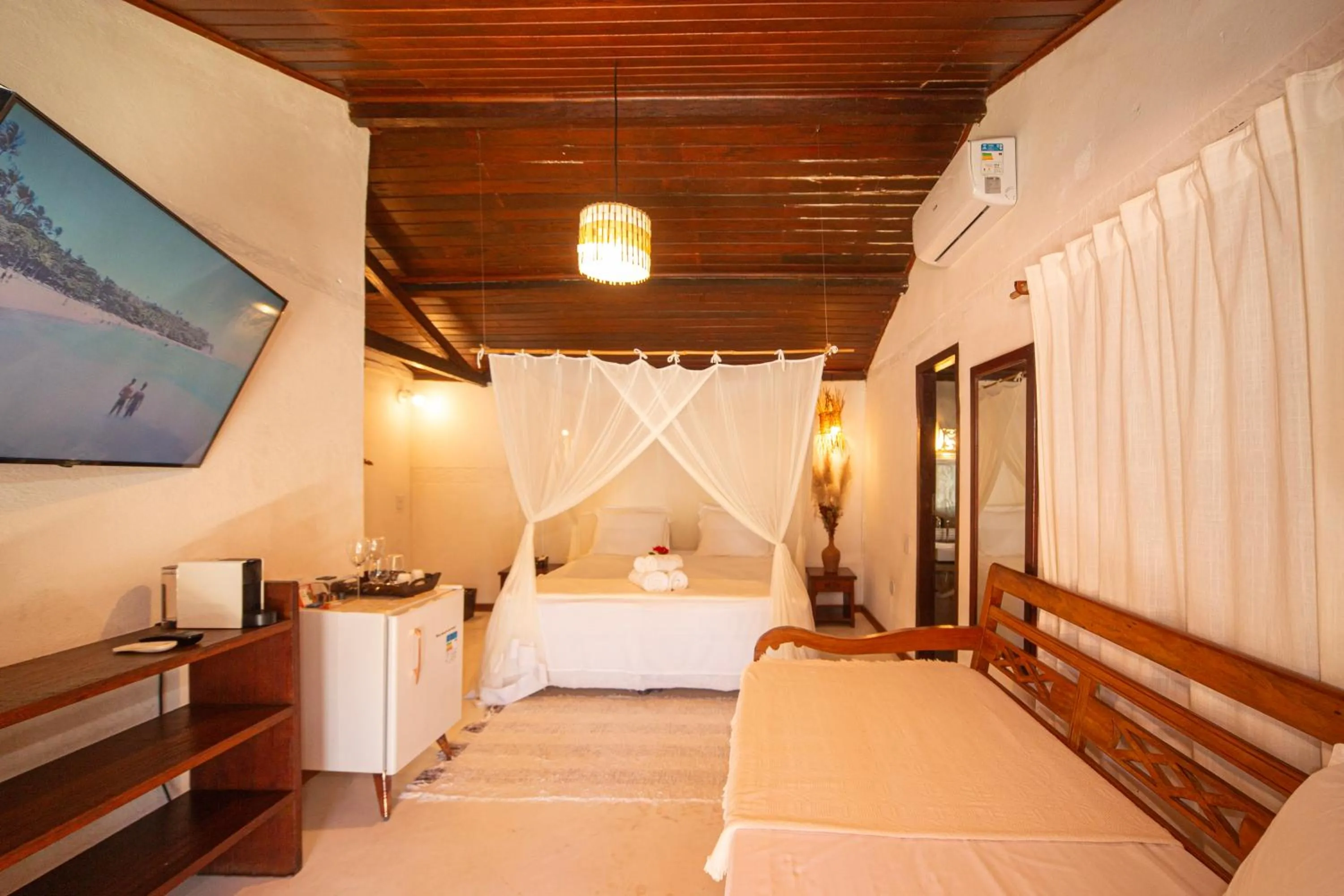 TV and multimedia, Bed in Pousada Casa da Praia