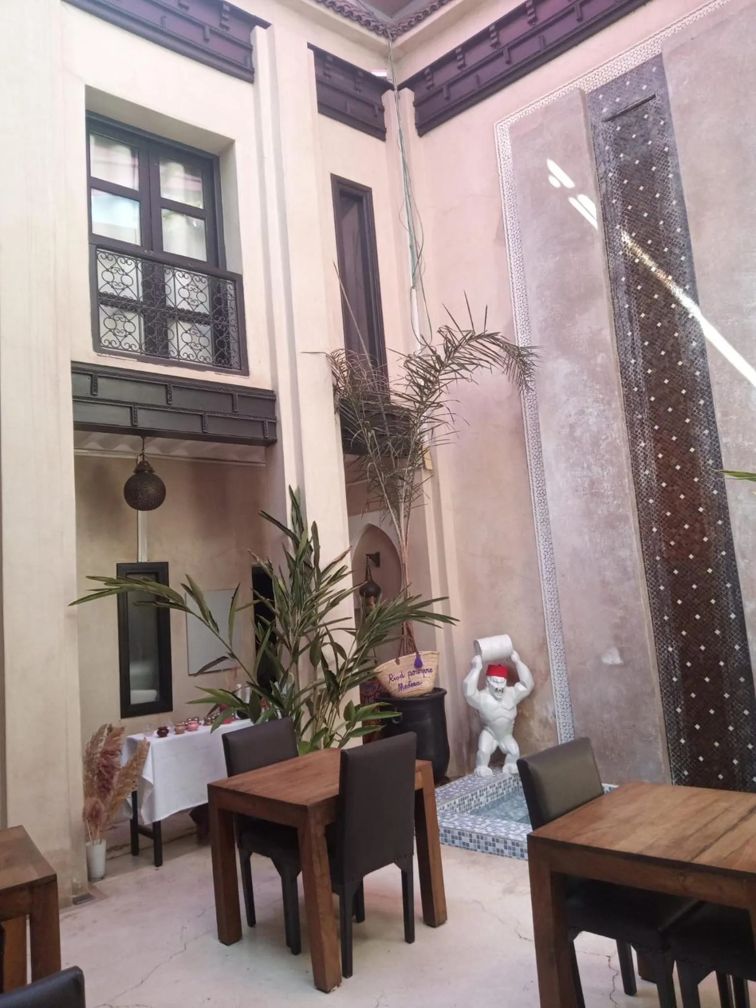 Seating area in Riad Pourpre Medina