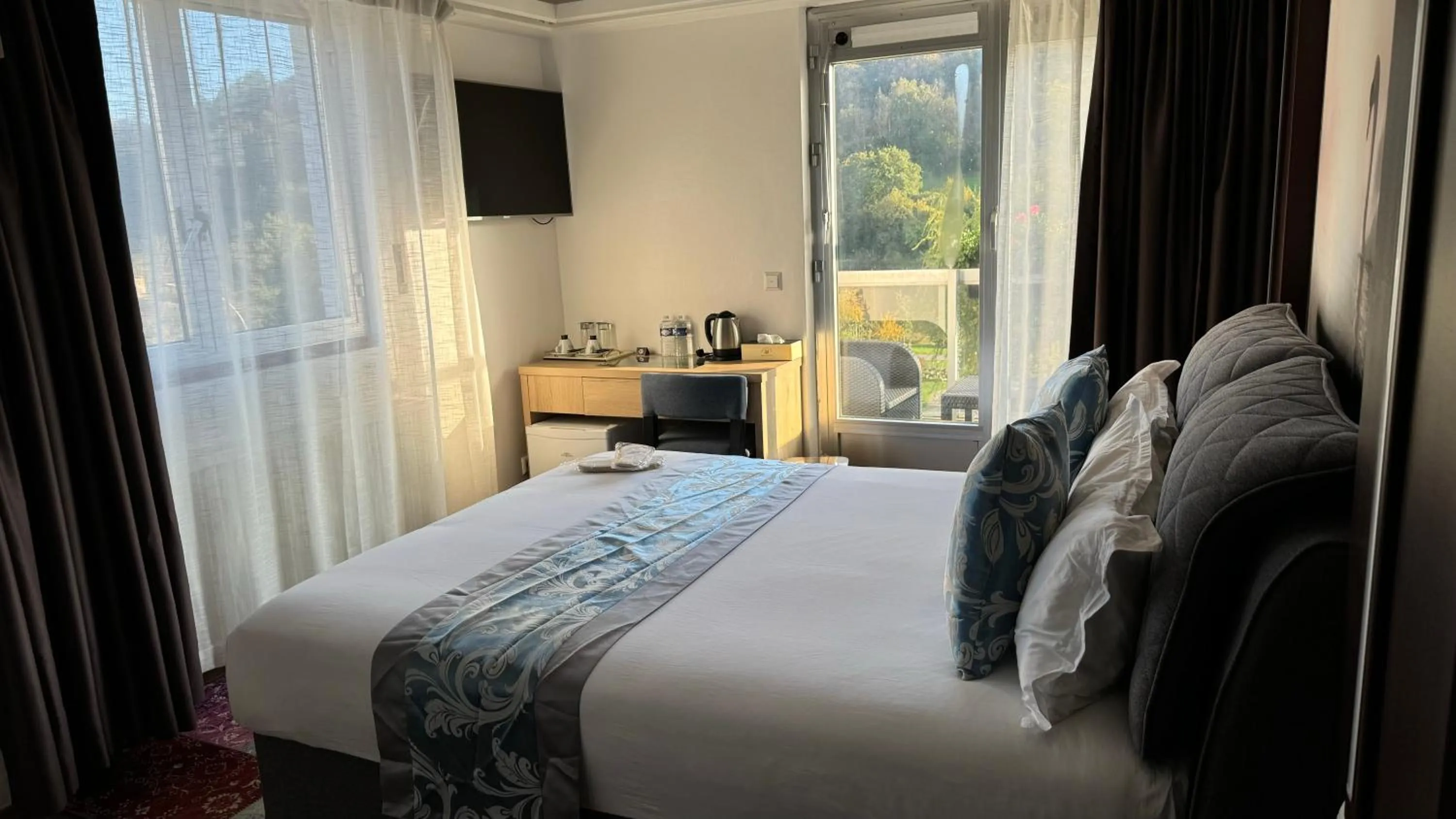 Bed in hotel whiteswan