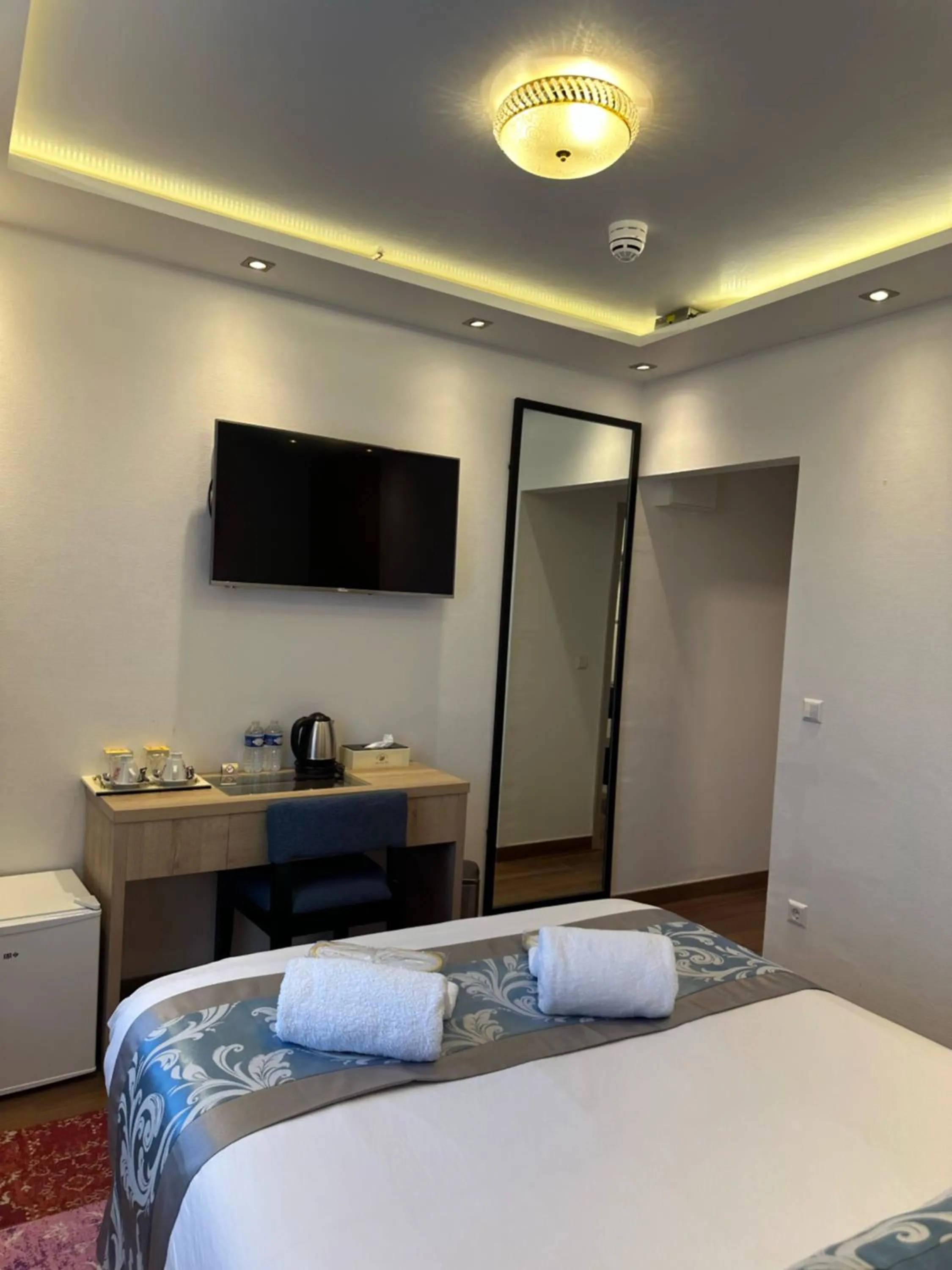 Bed in hotel whiteswan