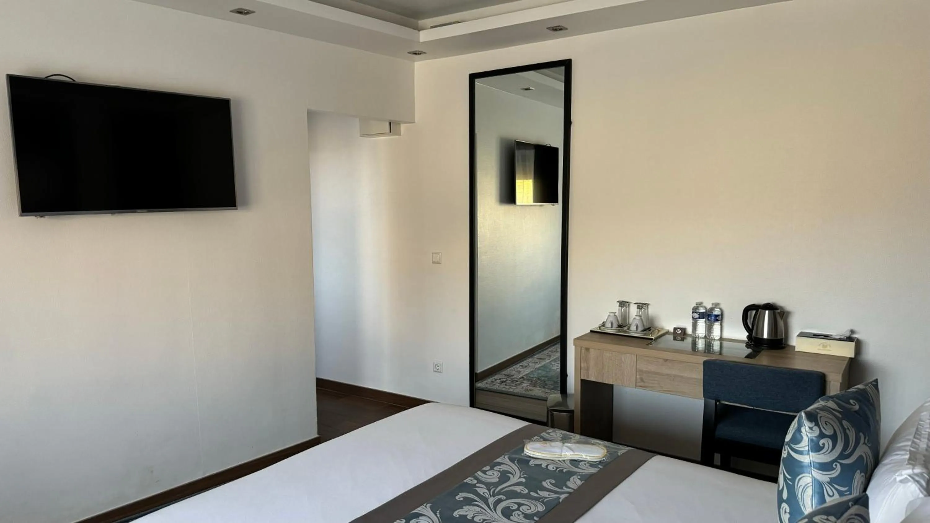 Bed in hotel whiteswan