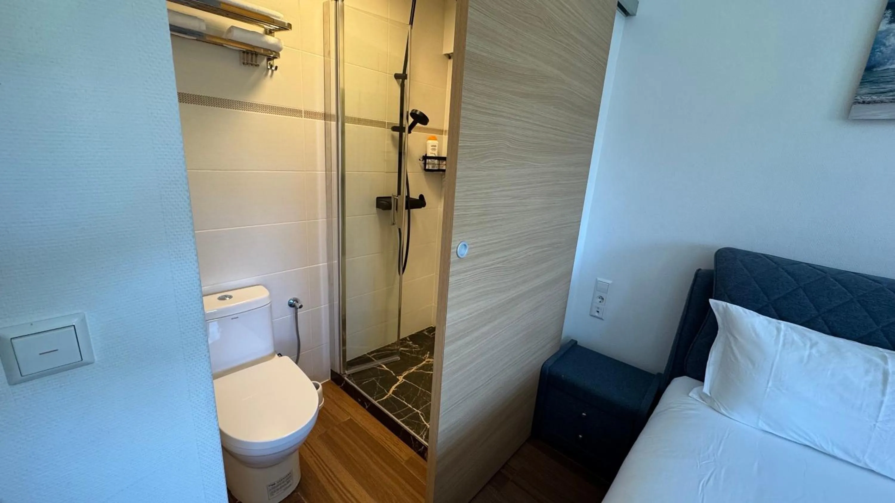 Bed in hotel whiteswan