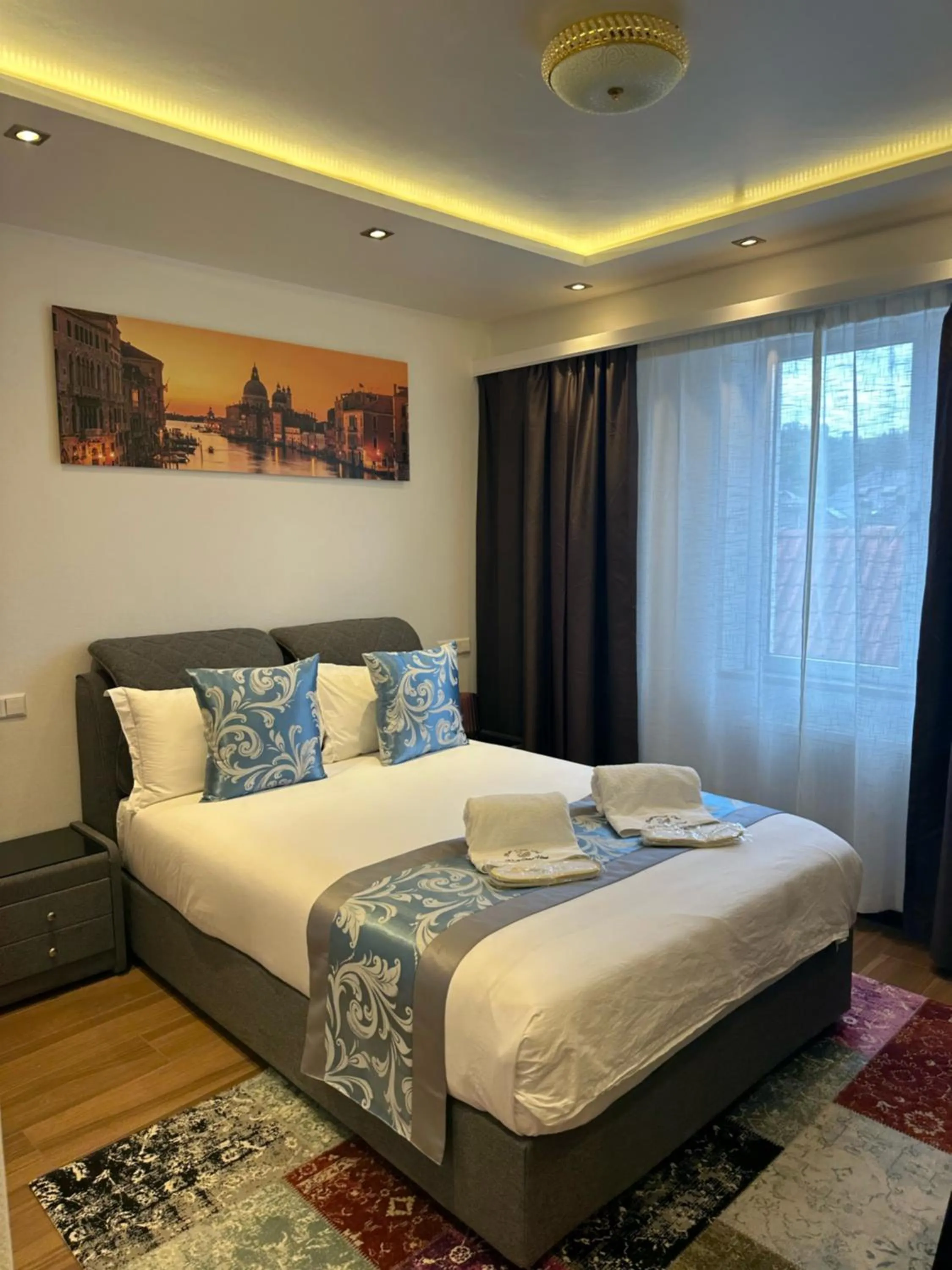 Bed in hotel whiteswan