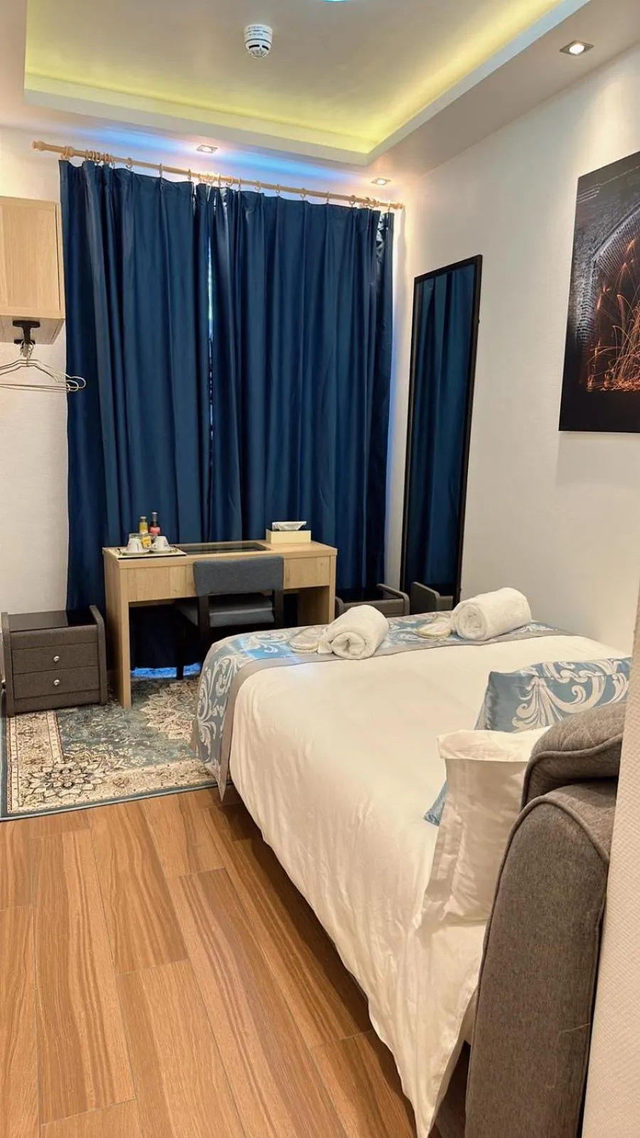 Bed in hotel whiteswan