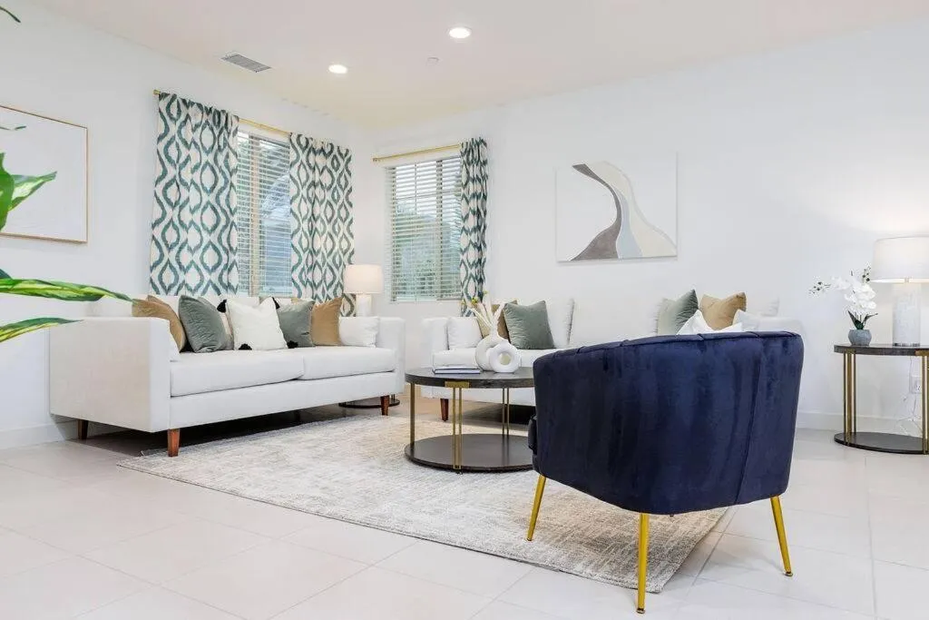 Living room in Near Coachella and Stagecoach Palm Springs , PGA resort Villa ,Golf, community pool, gym