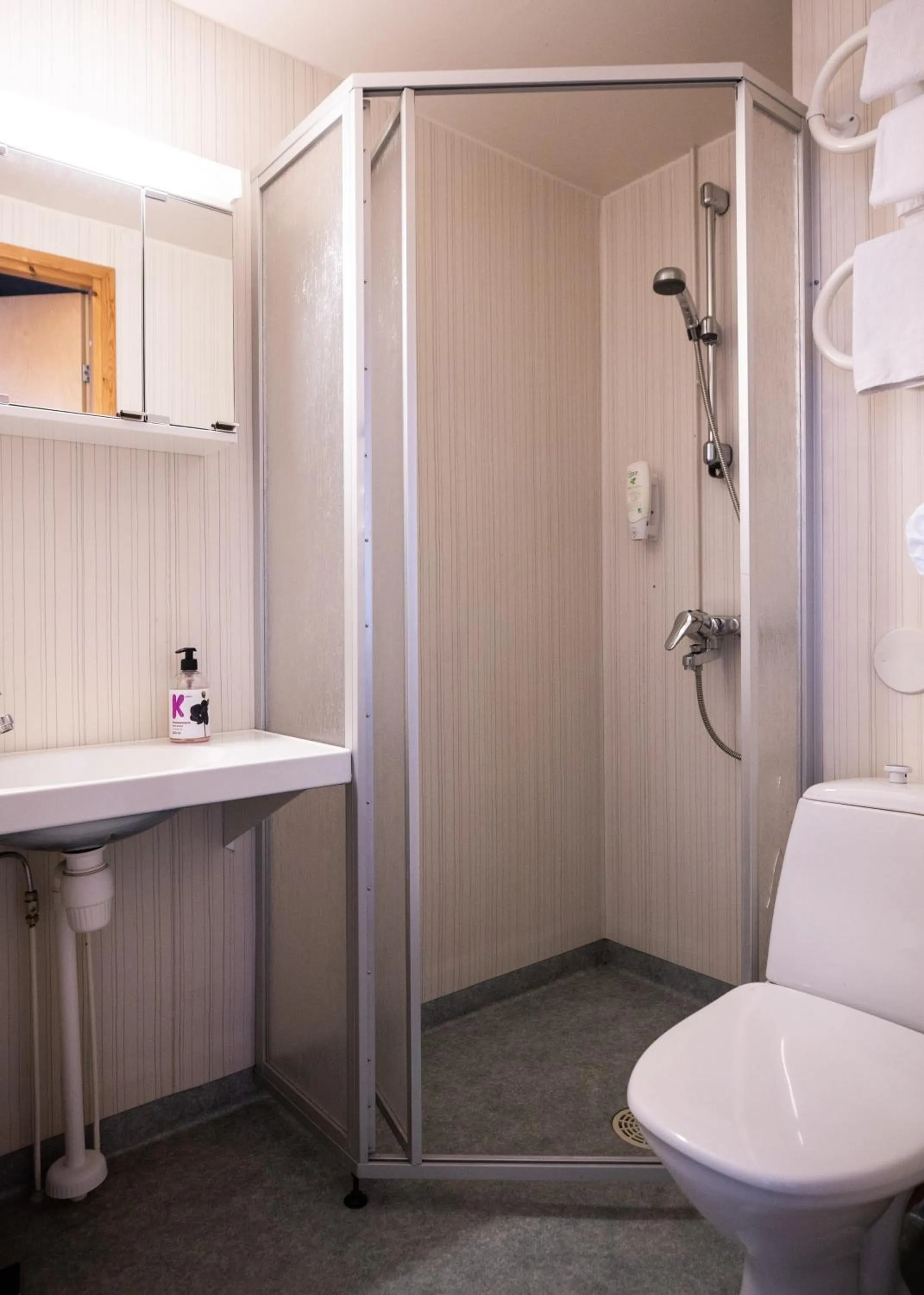 Shower in Hotel Karhu