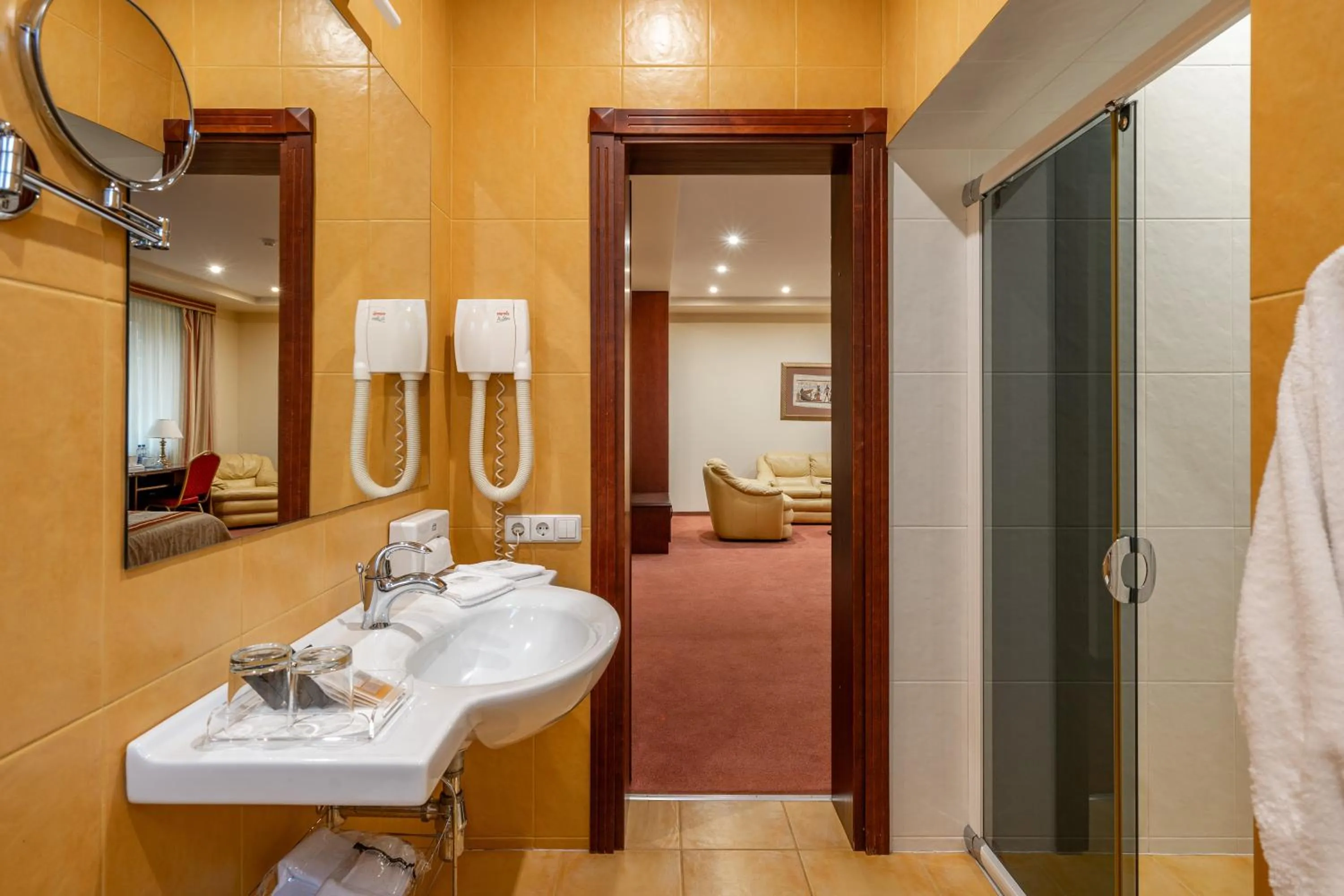 Shower in Hotel Sfinksas