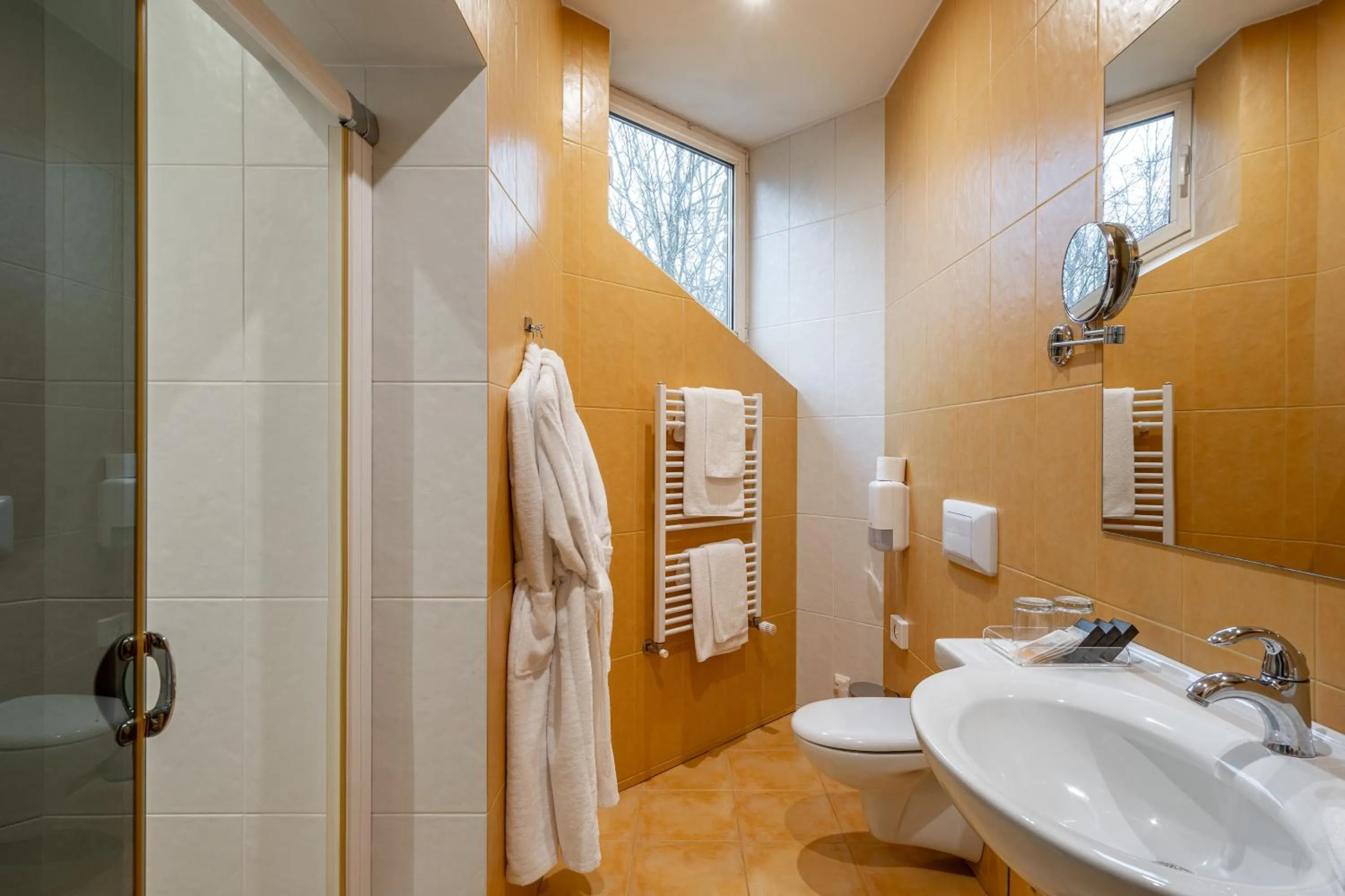 Shower in Hotel Sfinksas