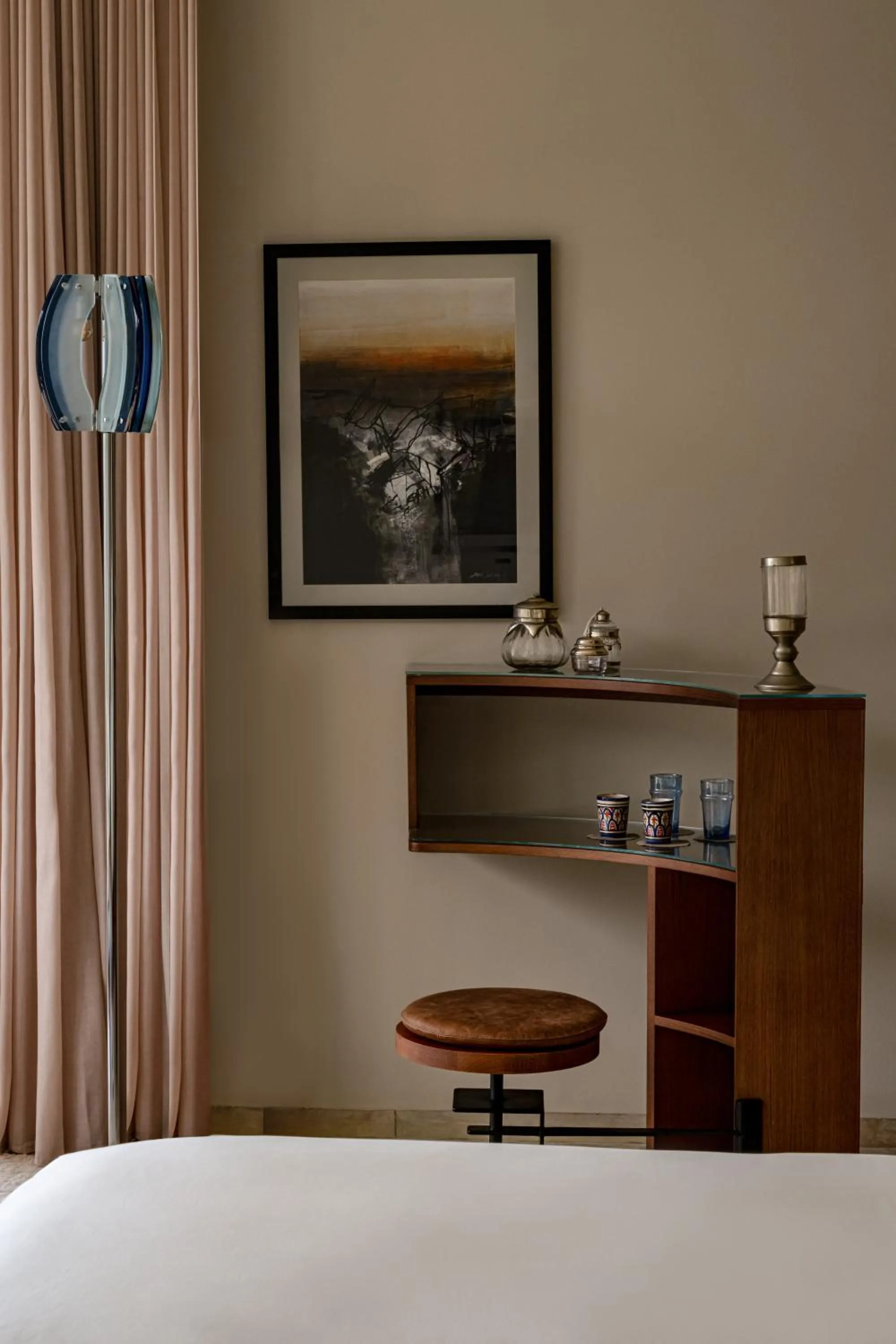 Decorative detail, Bed in La Fiermontina Ocean