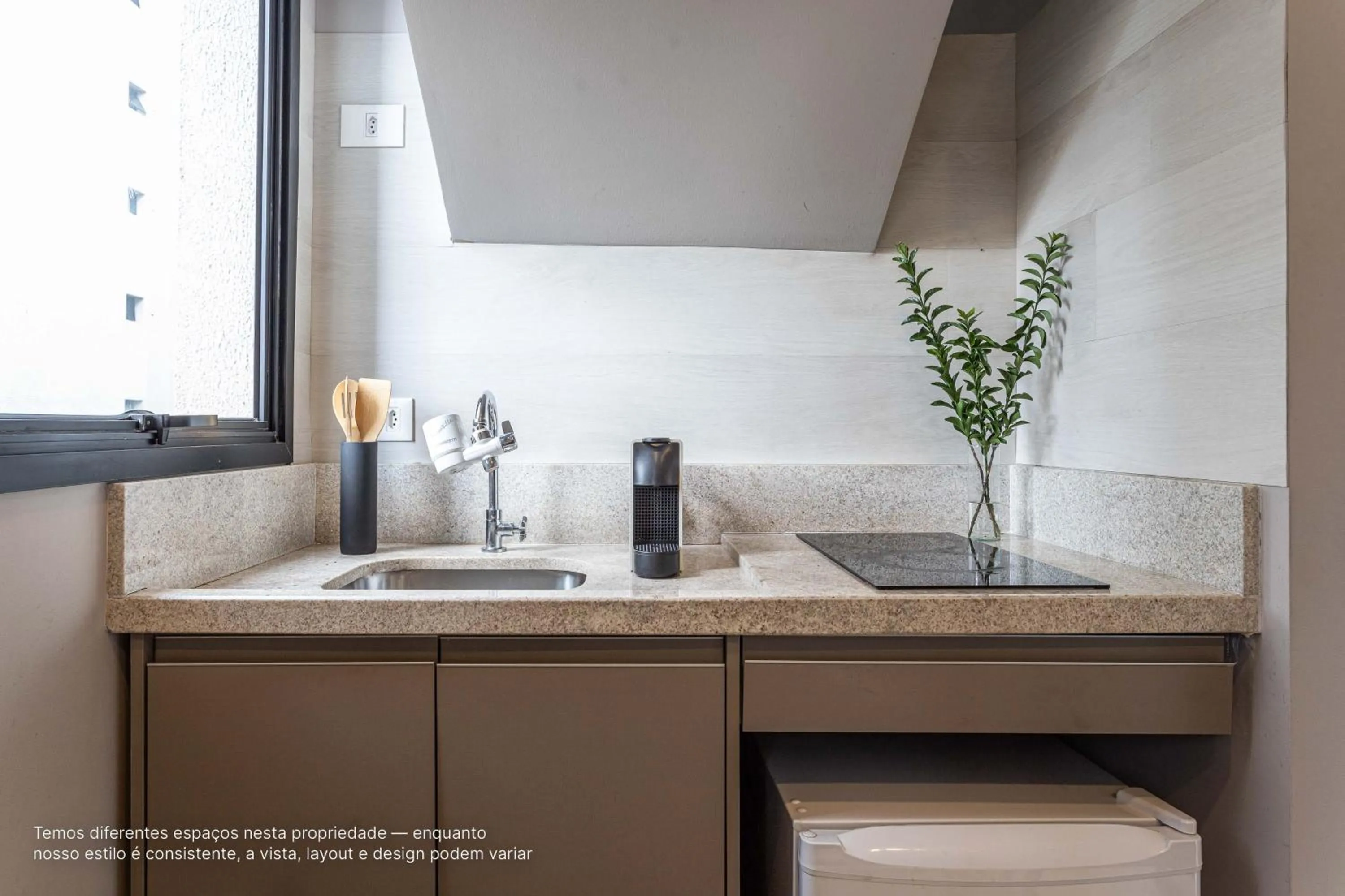 Kitchen or kitchenette in Next AW Franca by Viva - Prédio novo ao lado da Av Paulista