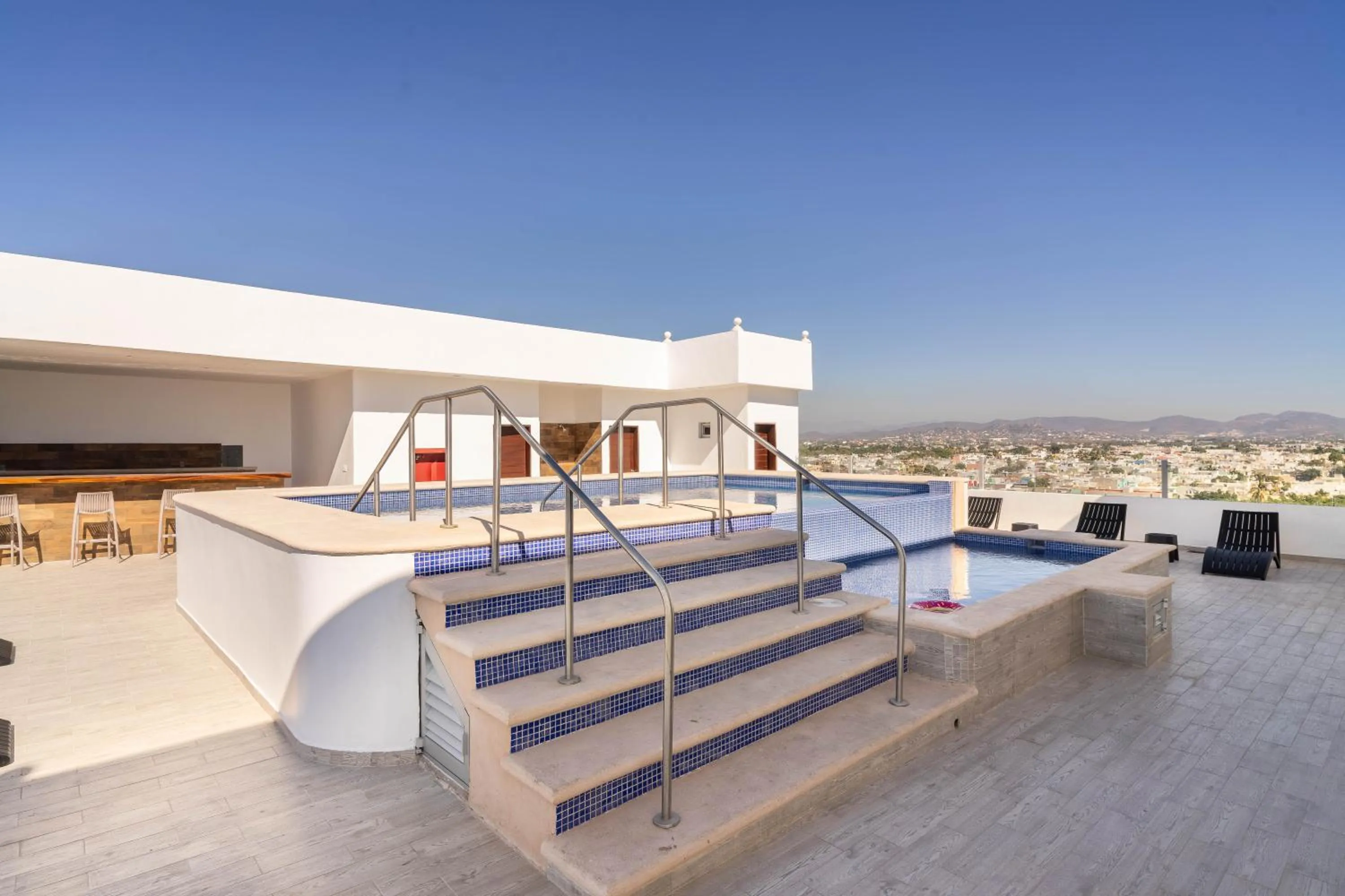 Pool view in Hotel Pacific Blue Mazatlan