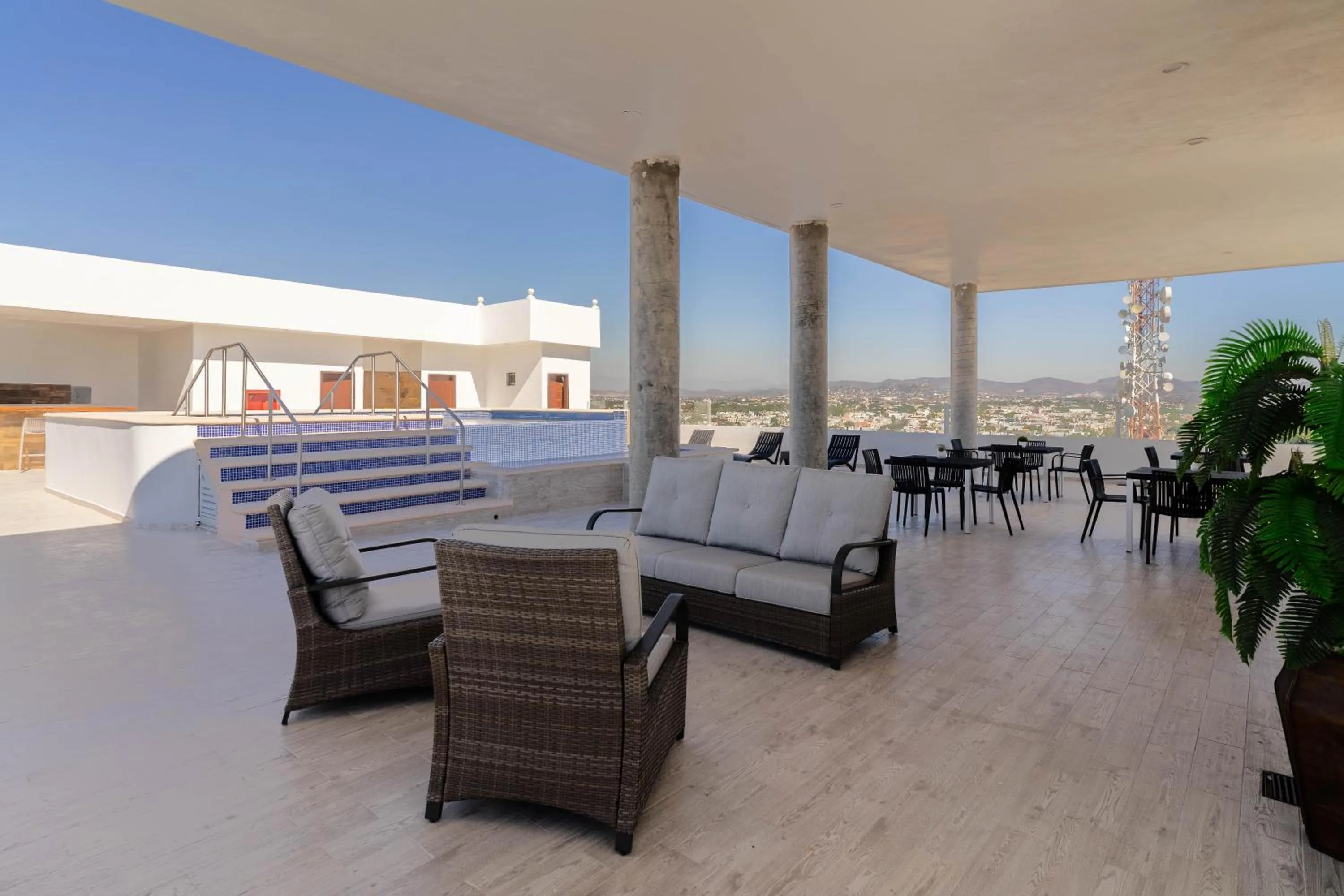 Seating area in Hotel Pacific Blue Mazatlan