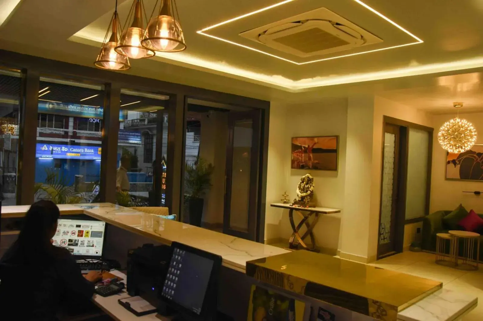 Lobby or reception in Hotel Azul Ganga Lobby or reception in Hotel Azul Ganga